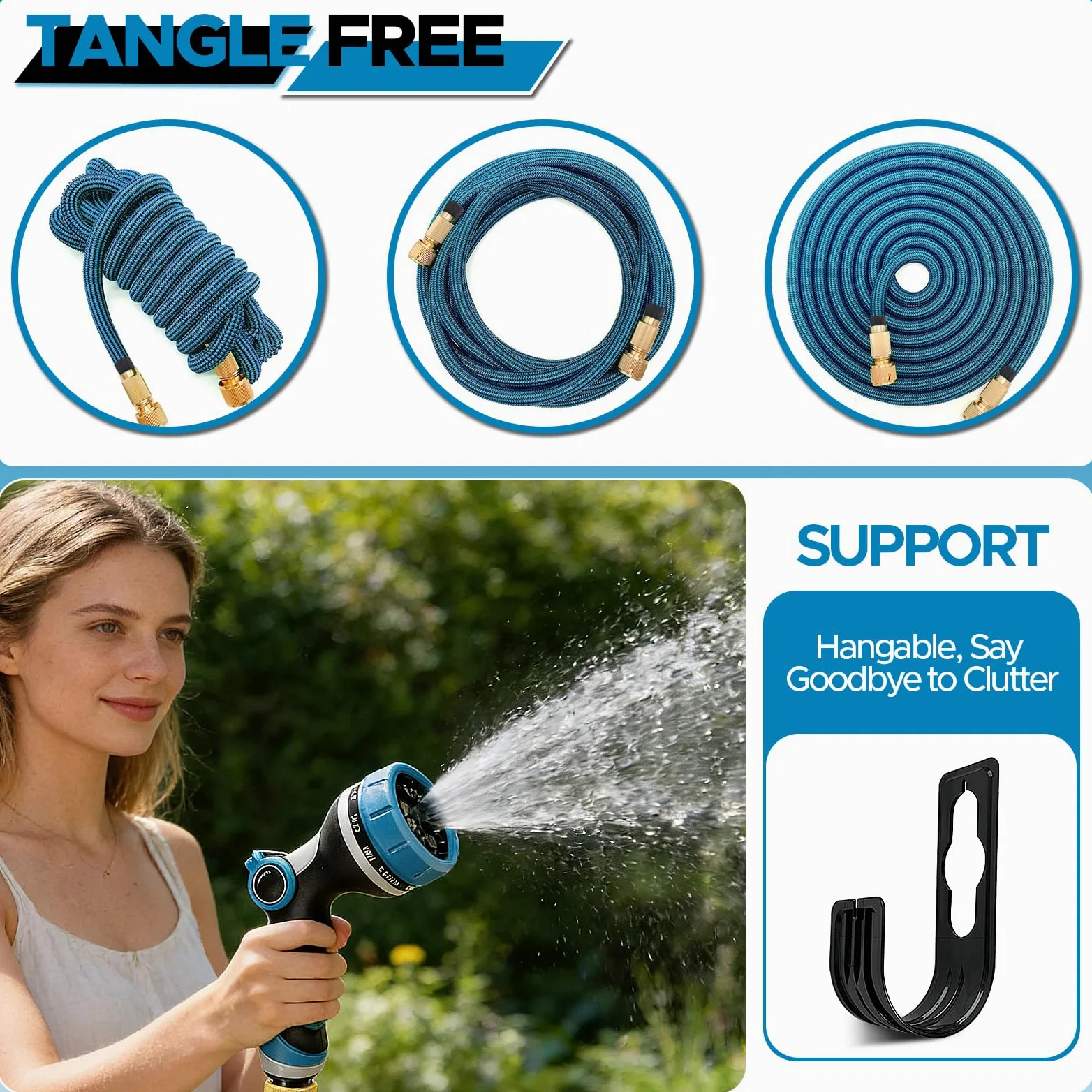 Tuyau Arrosage Extensible 30m,10 Modes,Tuyaux D'arrosage Flexible 98FT | 10 Modes d'arrosage pour Irrigation pour Jardin, Arrosage, Nettoyage avec Sac de Rangement, Laver la Voiture, Baigner Animal