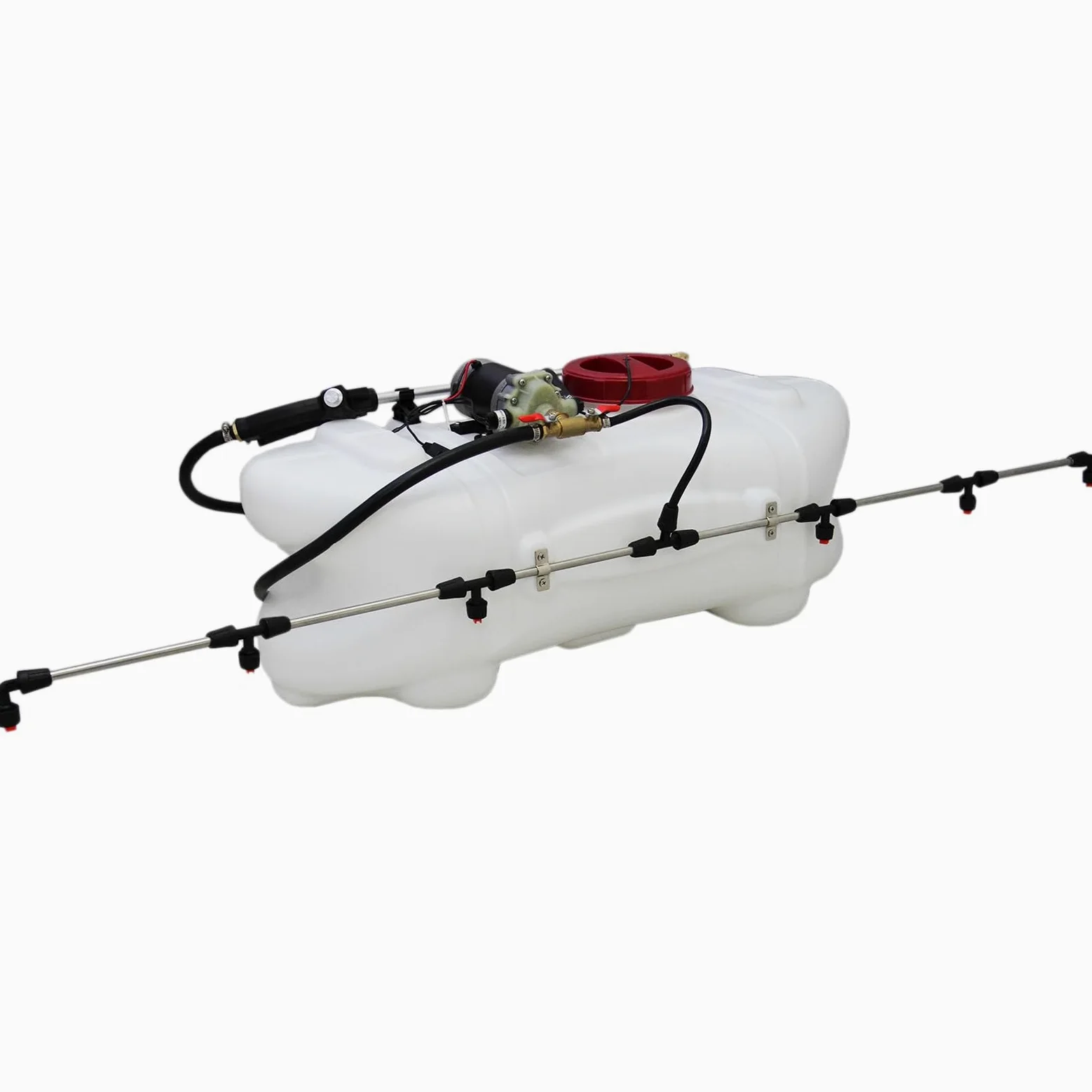 MaxBlast Pulvérisateur Quad: Pompe 12 Bar, 6 Buses, Réservoir 100L PE, Lance Manuelle, Kit Fixation, Courroie 5 m, 12 V, Agricole et Jardinage