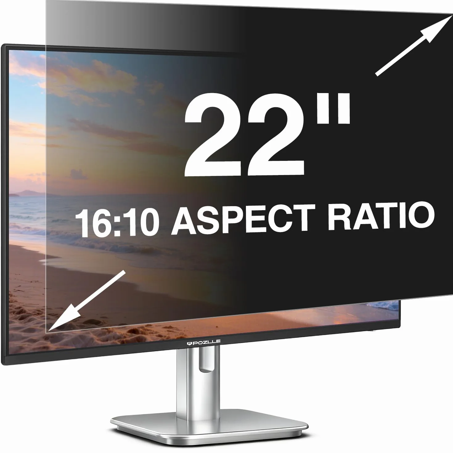 Filtre de Confidentialité pour Écran PC 22 Pouces 16:10 (47.4 x 29.7 cm), Anti-Espion, Anti-Lumière Bleue