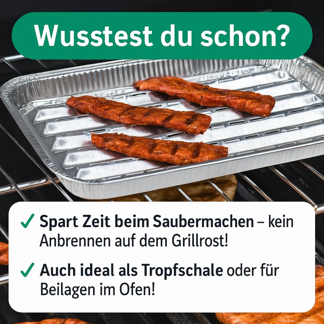 Barquettes aluminium 34x22 cm Lot de 100 - Grillschalen jetables pour barbecue four grill