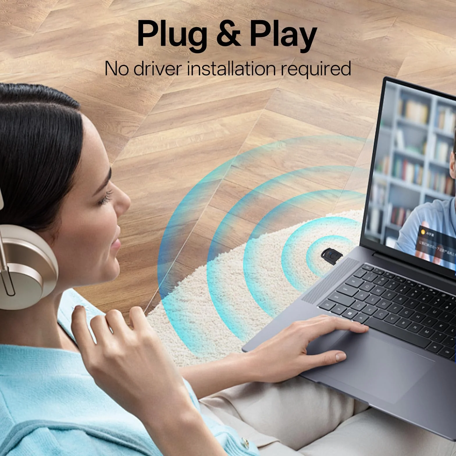 Adaptateur Audio USB Bluetooth 5.0 pour PS5/PS4/PC, Dongle Bluetooth à Faible Latence