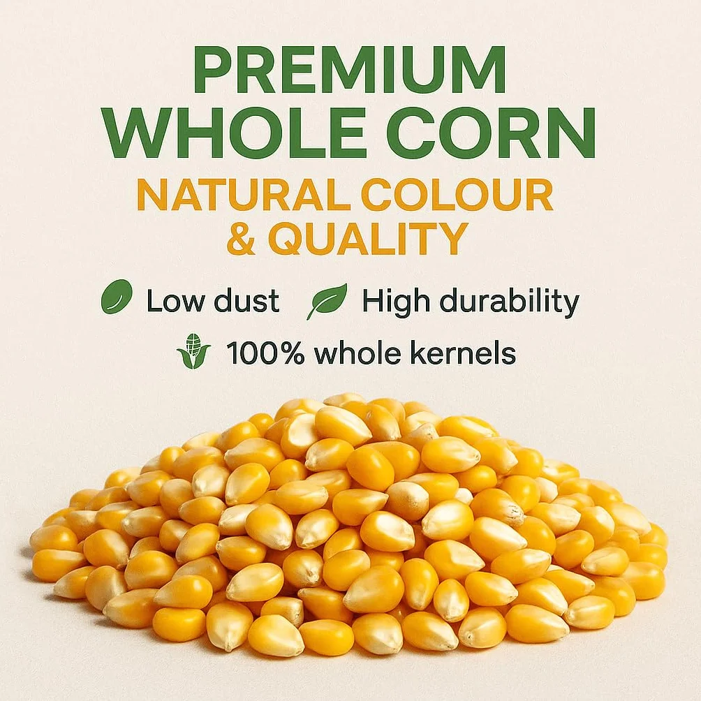 Maïs jaune 30 kg – Grains de maïs entiers de qualité alimentaire pour poules, canards, chevaux et pigeons