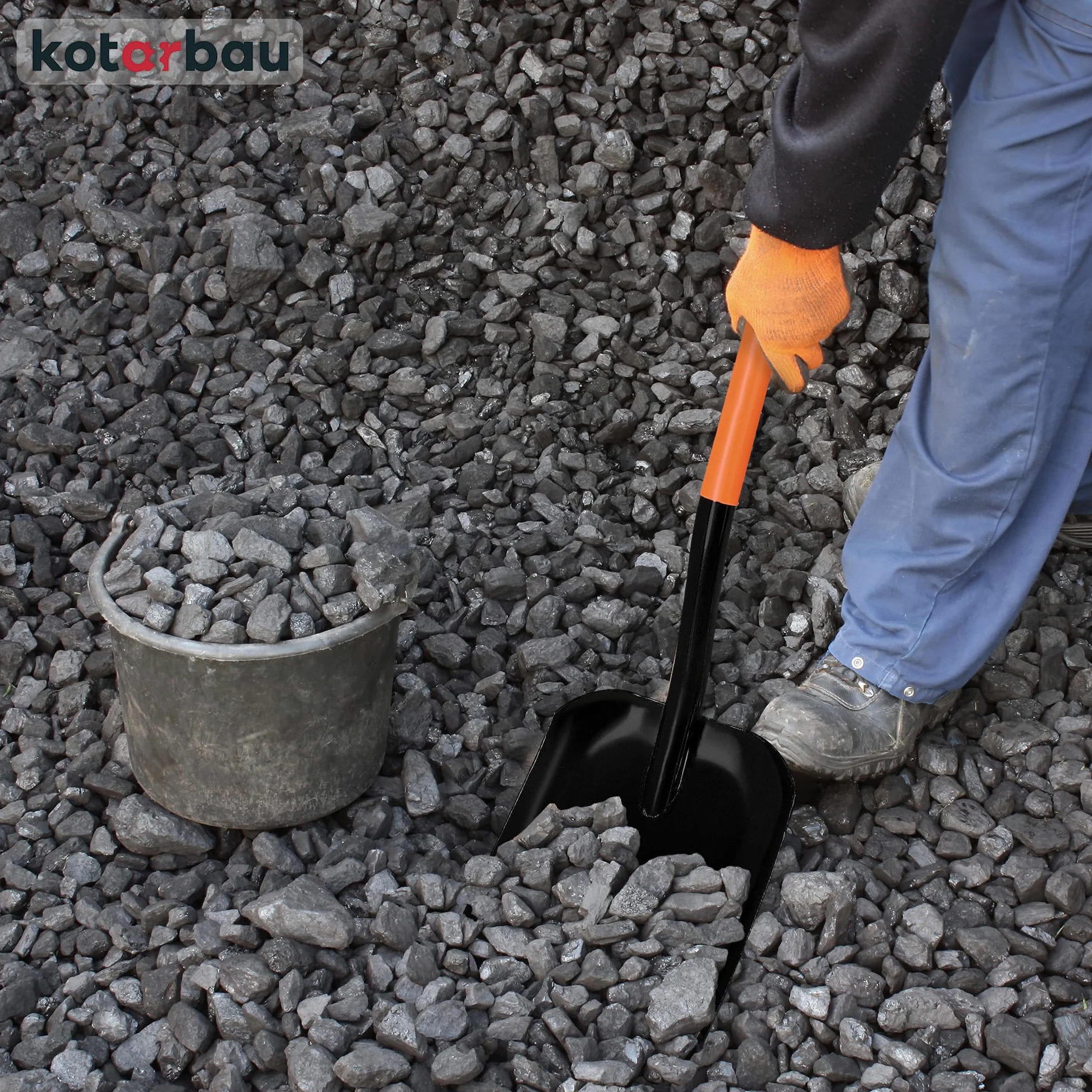 KOTARBAU® Pelle à sable professionnelle avec manche 120 cm pour le jardin pour transporter la terre