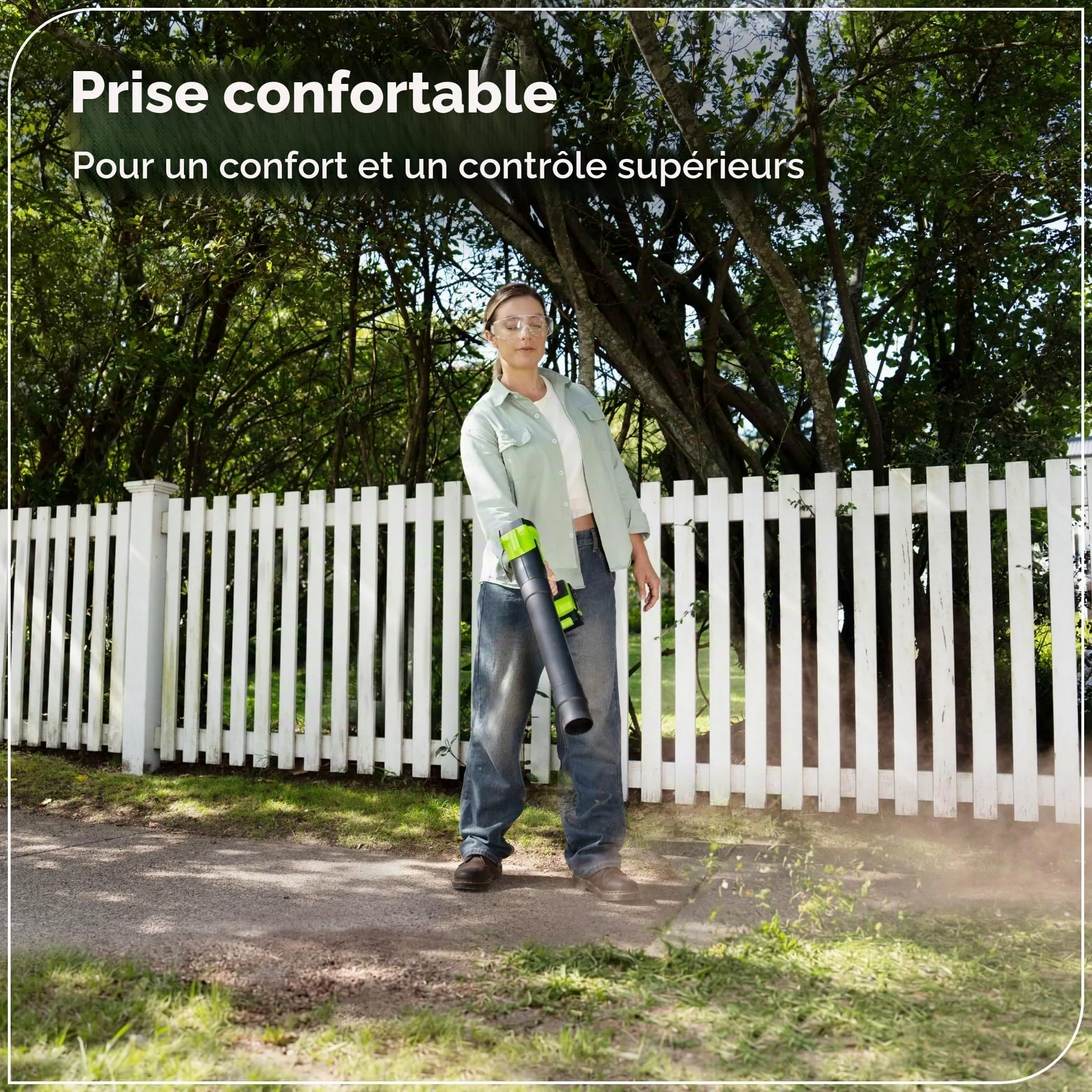 Greenworks 24V Souffleur sans Fil avec Batterie 4Ah & Chargeur Rapide 65W PD, 209km/h 7,65m³/Min Souffleur Électrique Puissant pour Jardin, Terrasse & Voiture, Vitesse Variable BL1002HA1