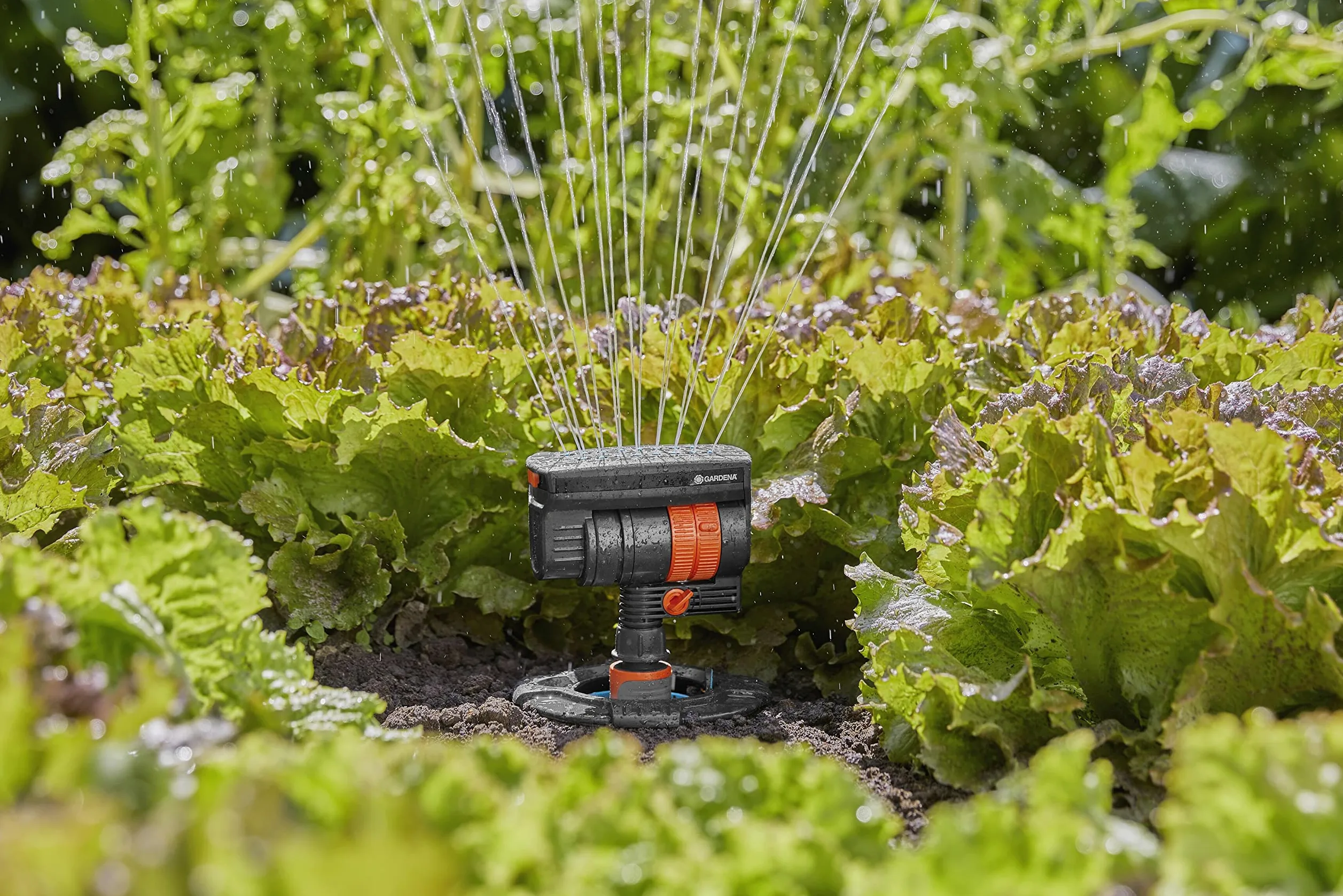 Gardena Arrosage enterré Pipeline Arroseur oscillant: pour irriguer des Surfaces Jusqu’à 216 m², portée Jusqu’à 18 m, Largeur d’arrosage Jusqu’à 12 m, Original Gardena pièce système (08251-20)