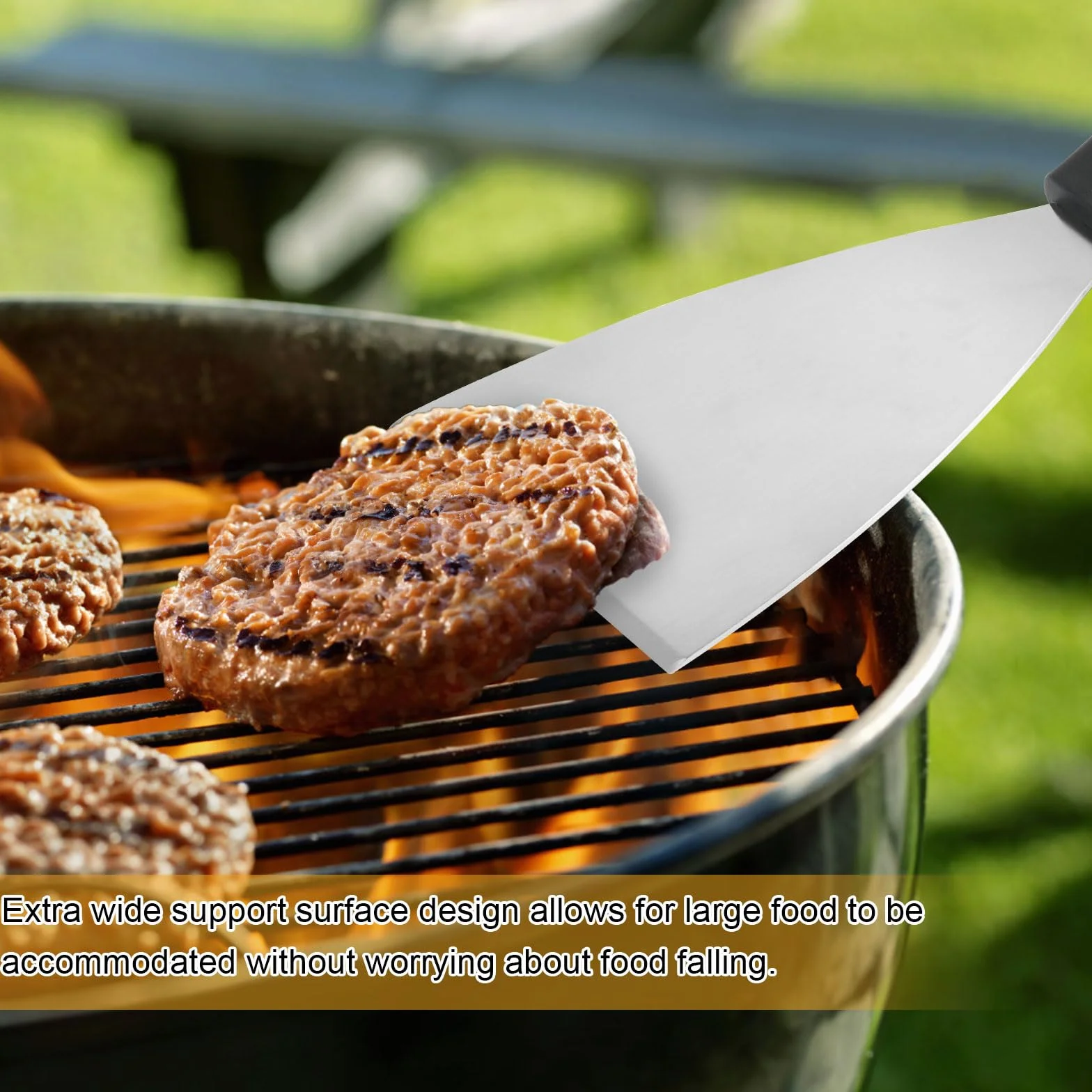 Spatules pour barbecue en acier inoxydable avec crochets Lot de 2 Smash Burger Teppanyaki