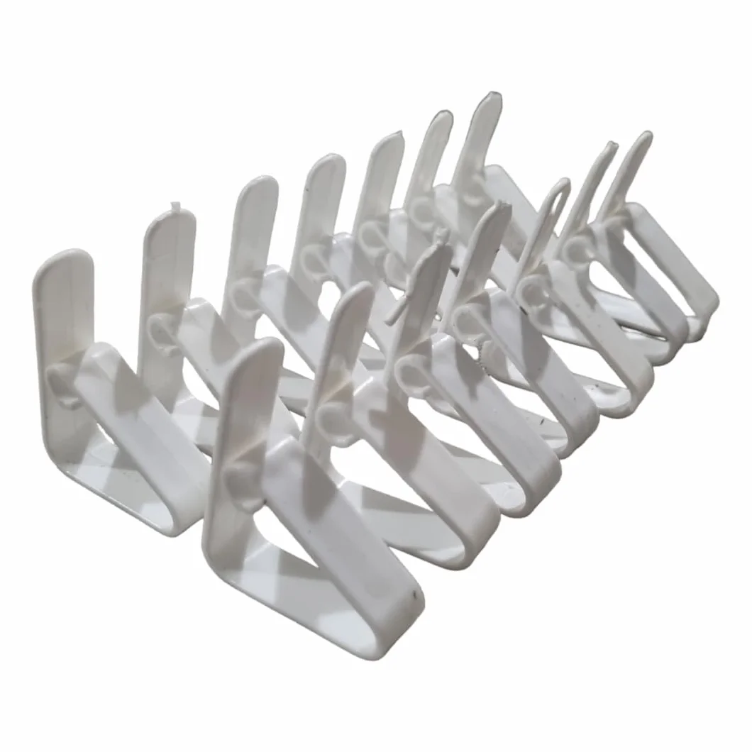 Set de 14 Pinces Clips Nappes Blanches - Pinces à Nappes en Plastique 4.5 cm - Robustes et Polyvalentes