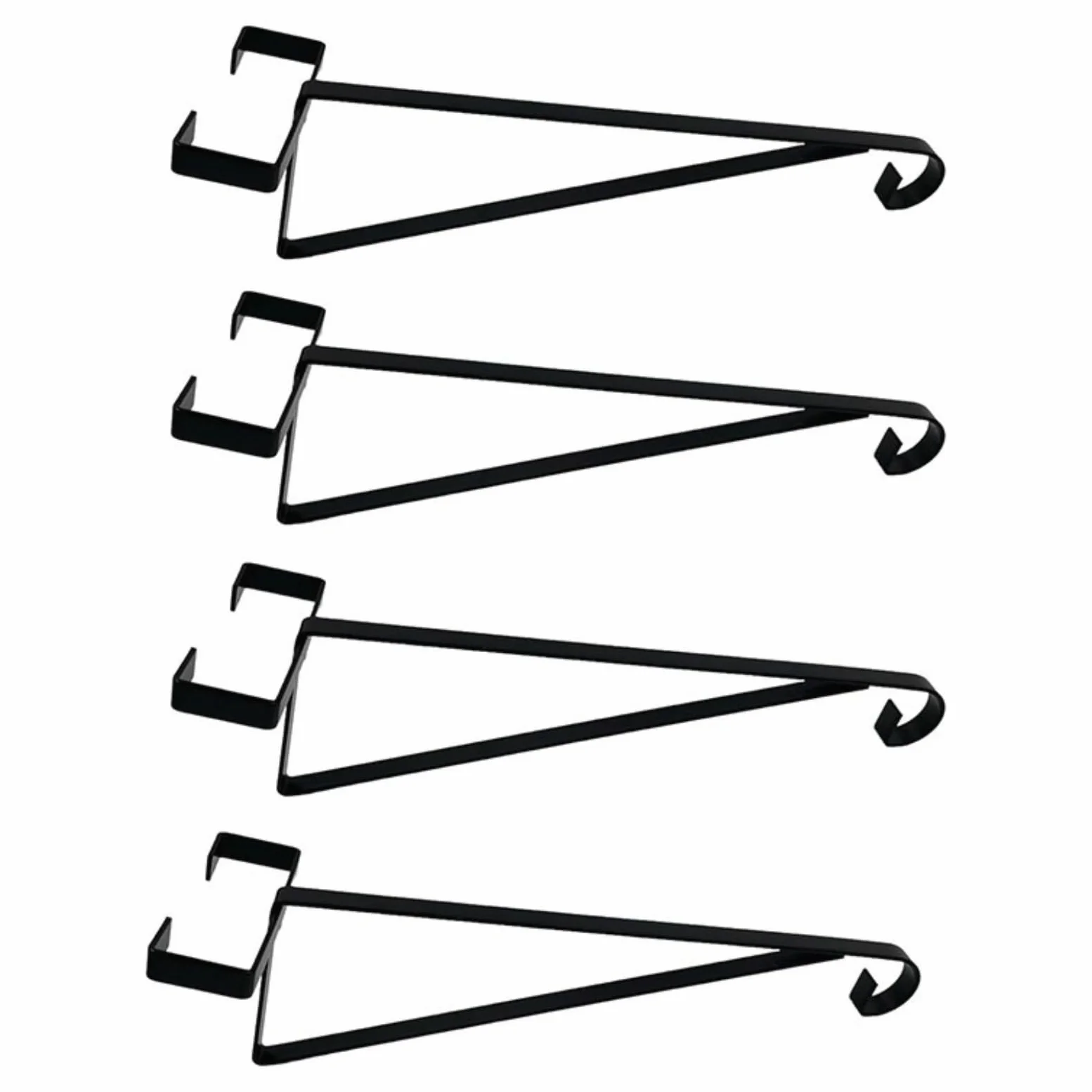 Support Panier Clôture Crochet Équerre Accroche Plante en Acier Carbone avec Renfort Triangulaire 34 Cm pour de Jardinières 16 Pouces Adapté au Jardin Terrasse Cour Porche