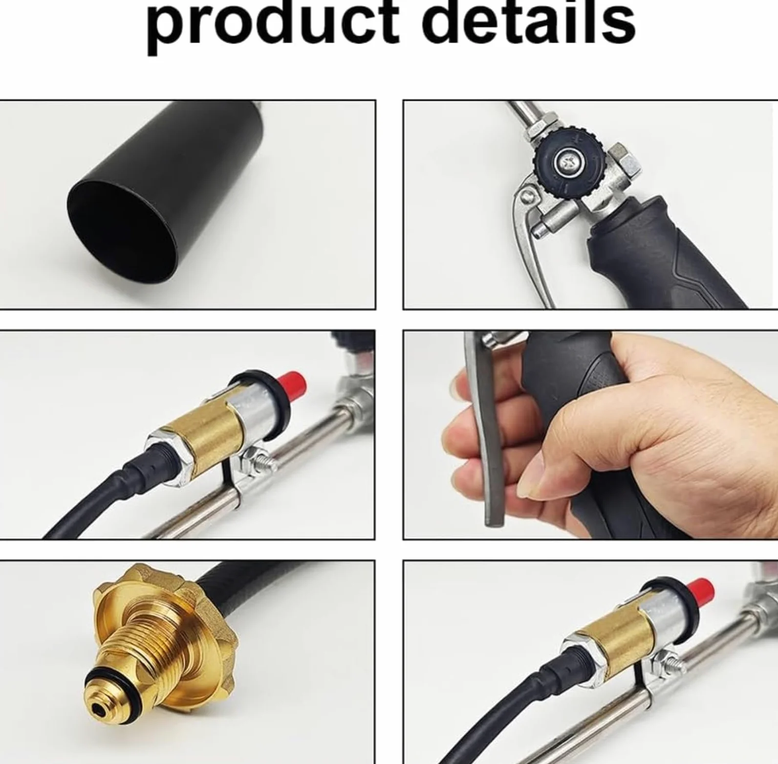 Kit de Brûleurs d'Herbe et de Mauvaises Herbes - Lance-flammes à Gaz Liquéfié Portable avec Coupleur Rapide - Désherbant au Propane - Chalumeau pour Arbustes