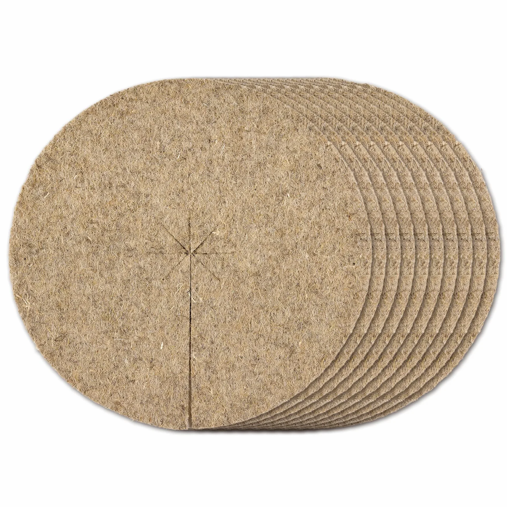 La Cordeline 10 Disques Paillage Naturel 30cm Chanvre 600g/m Protection Plante Mauvaises Herbes Froid Marron