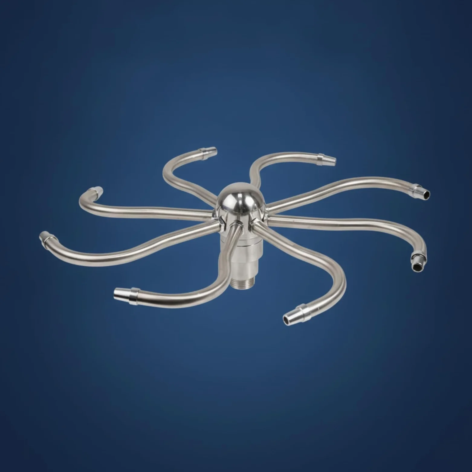 Buse Rotative Buse de Jet Embout Tête d'Arrosage INOX Robuste Roue à Eau à Huit Bras pour Jet Circulaire Animé Adaptée, Arroseur Rotatif en Acier Inoxydable De 1 Pouce avec Filetage Interne