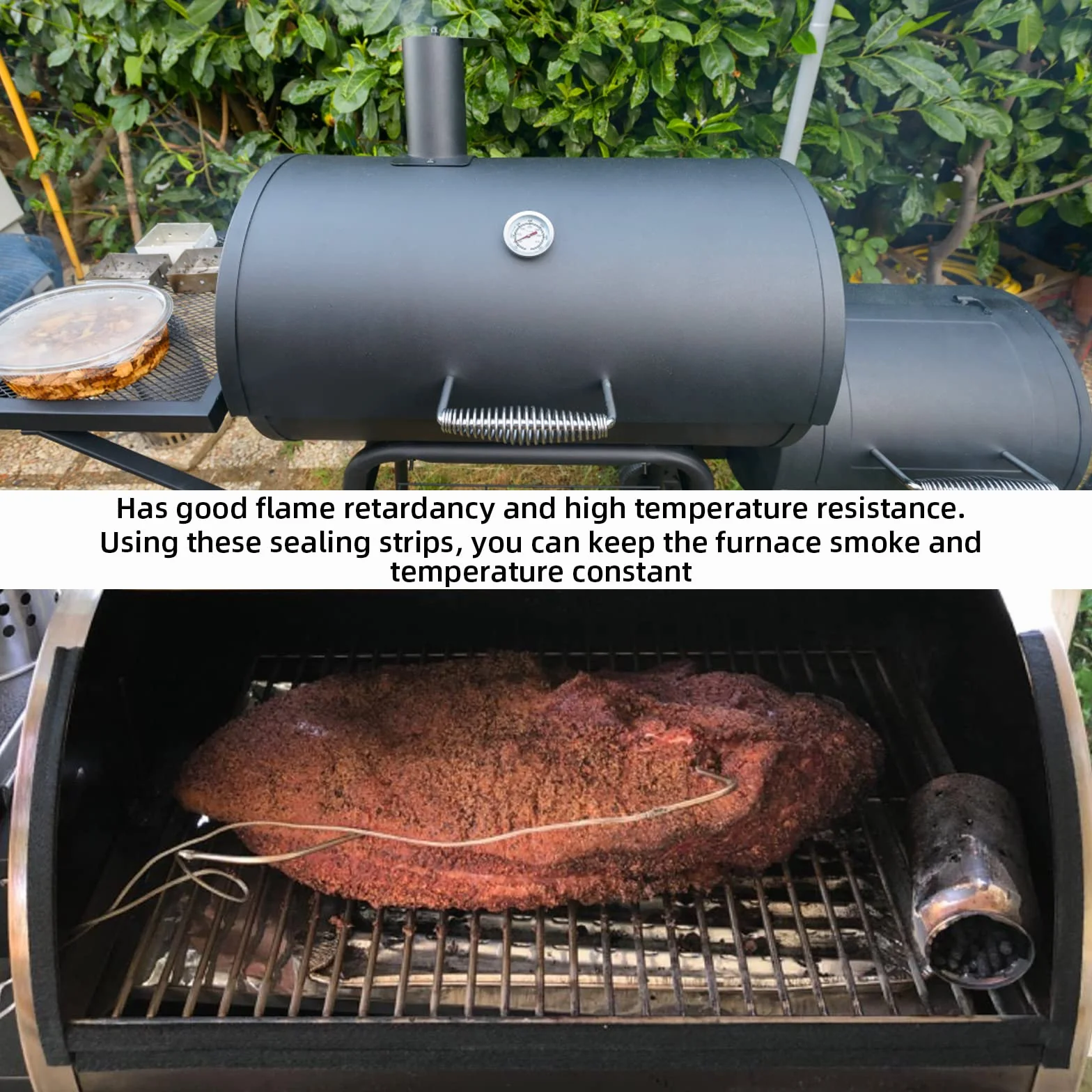 Joint de Fumoir Haute Température Auto-Adhésif en Feutre Ignifuge pour Couvercle de Barbecue 3/4" x 1/8" 10 Pieds