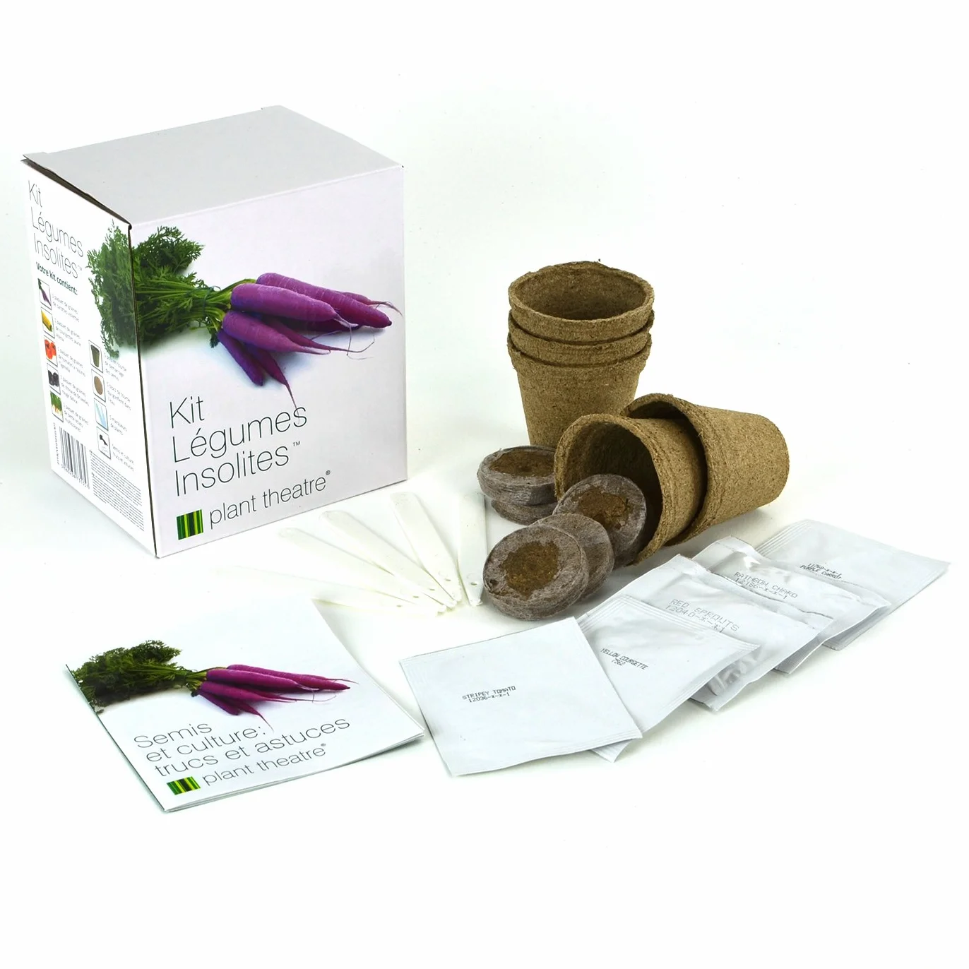 Plant Theatre Kit Légumes Insolites Prêt-à-Pousser Graines Potager Intérieur Extérieur Jardinage Adulte Enfant