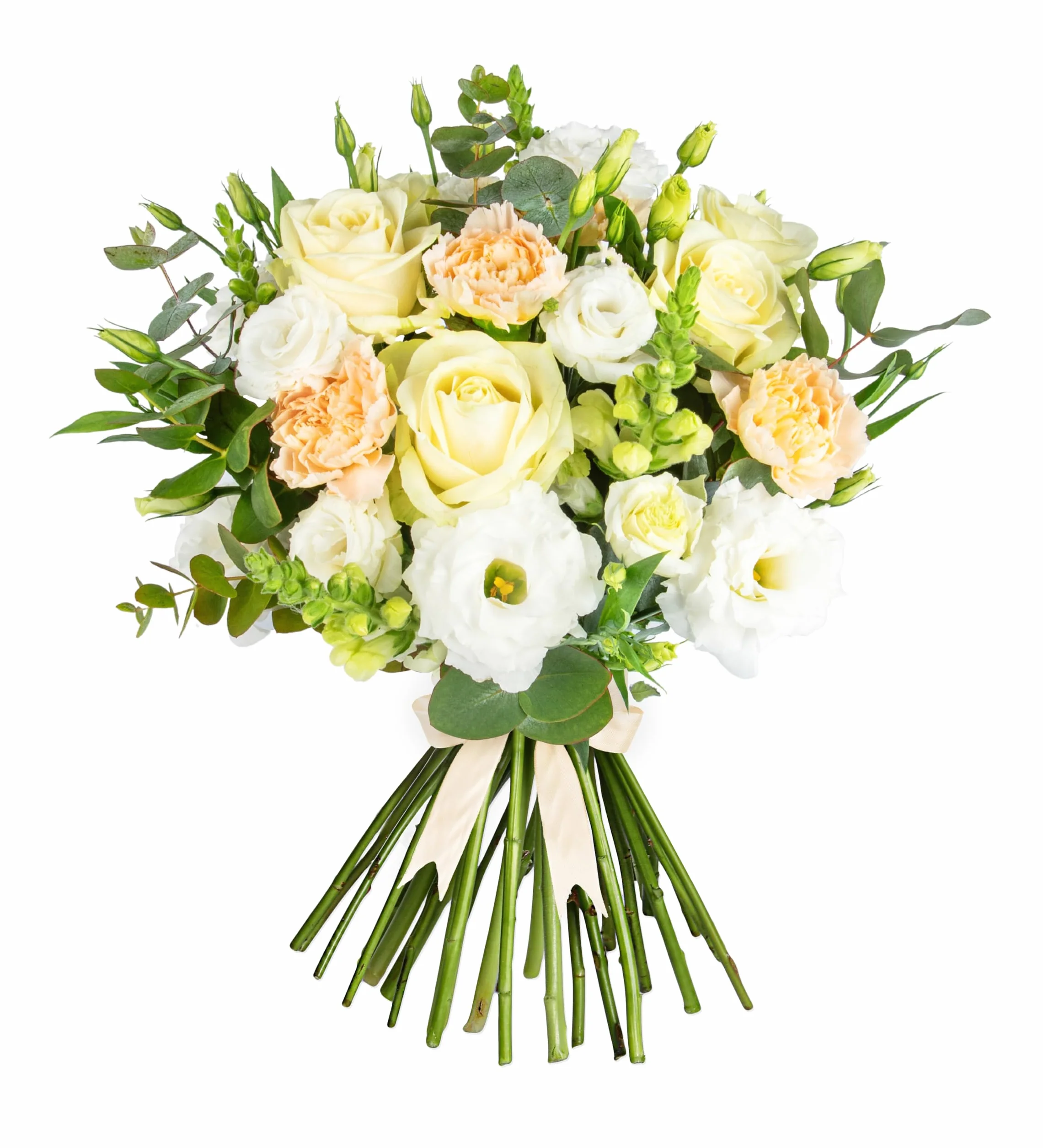 Ivory Harmony Arrangement de fleurs fraîches livré à la main Cadeau élégant livraison le jour suivant Idéal anniversaire condoléances moyen