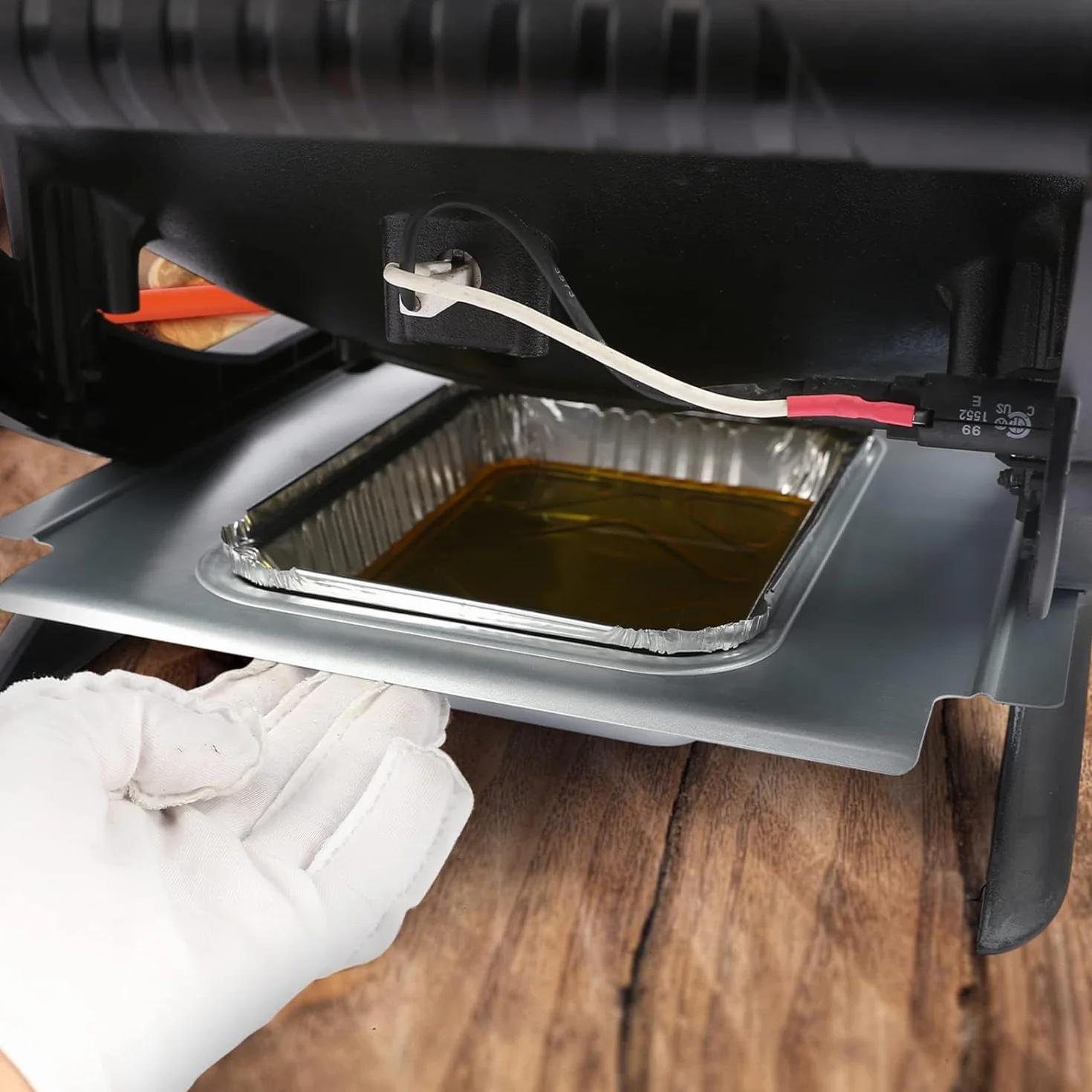 GFTIME Bac d'égouttement pour barbecue Weber Q200 Q300 Serie avec 15 inserts aluminium
