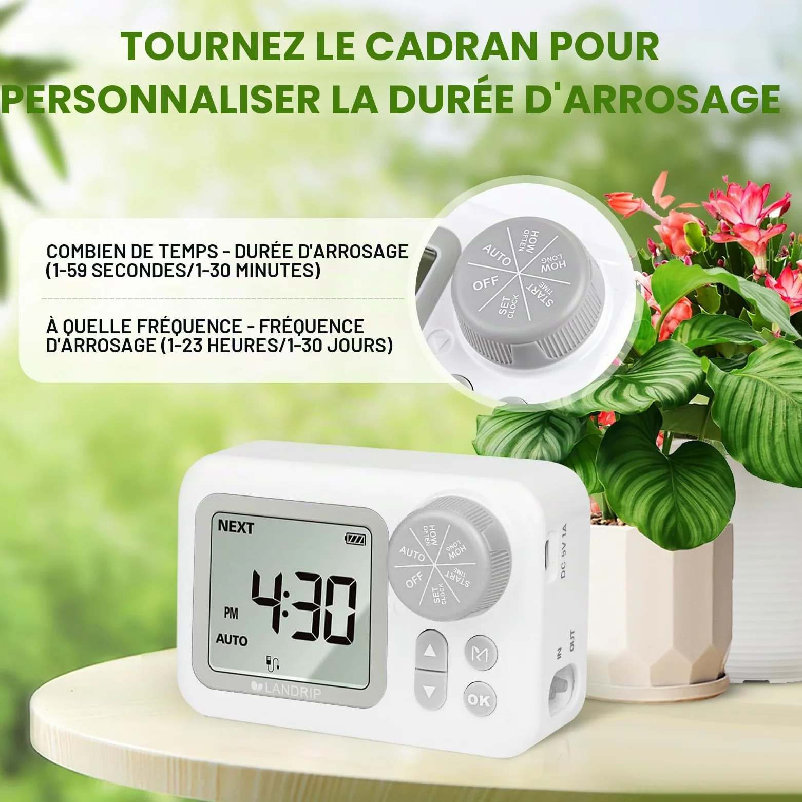 Landrip Brumisateur Exterieur 8M avec 10 Buses + Joint en T+2 Adaptateur 3/4" +1Filtre pour Brumisateur Terrasse Jardin Serre Parasols