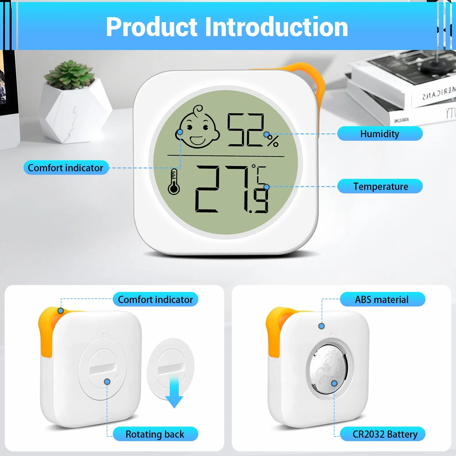 Thermomètres d'intérieur LCD numérique Lot de 3