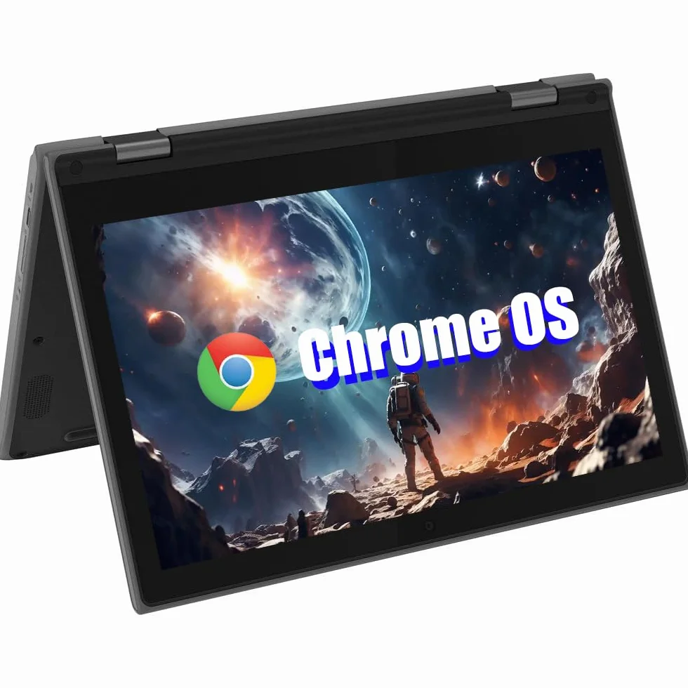 Lenovo Chromebook 300e Ordinateur Portable Tactile 2 en 1 11,6" Intel Celeron N4020 4 Go RAM SSD 32 Go Chrome OS Reconditionné