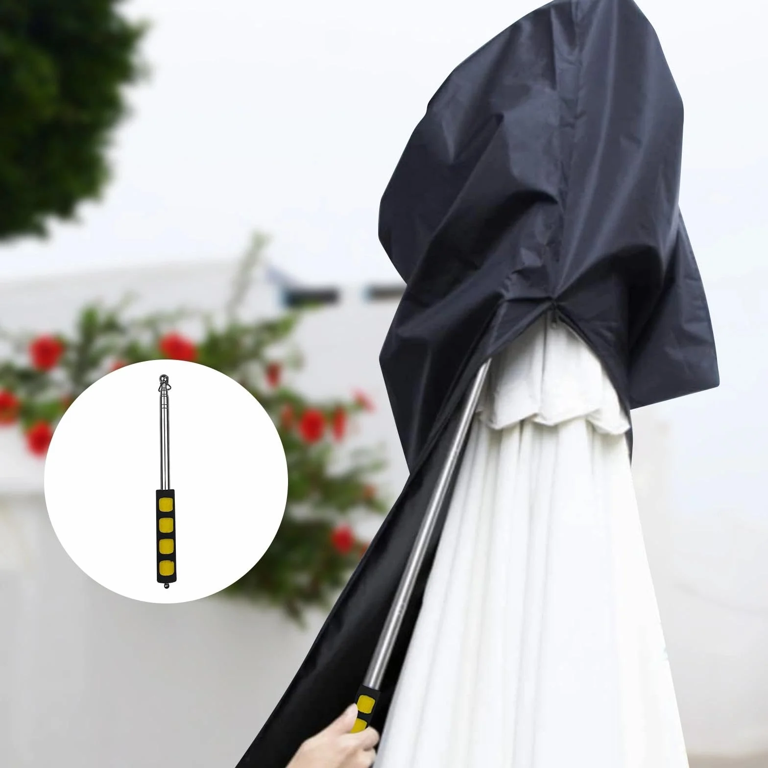 Housse Parasol Déporté Imperméable Tissu Oxford Protection UV Bache Exterieur Jardin