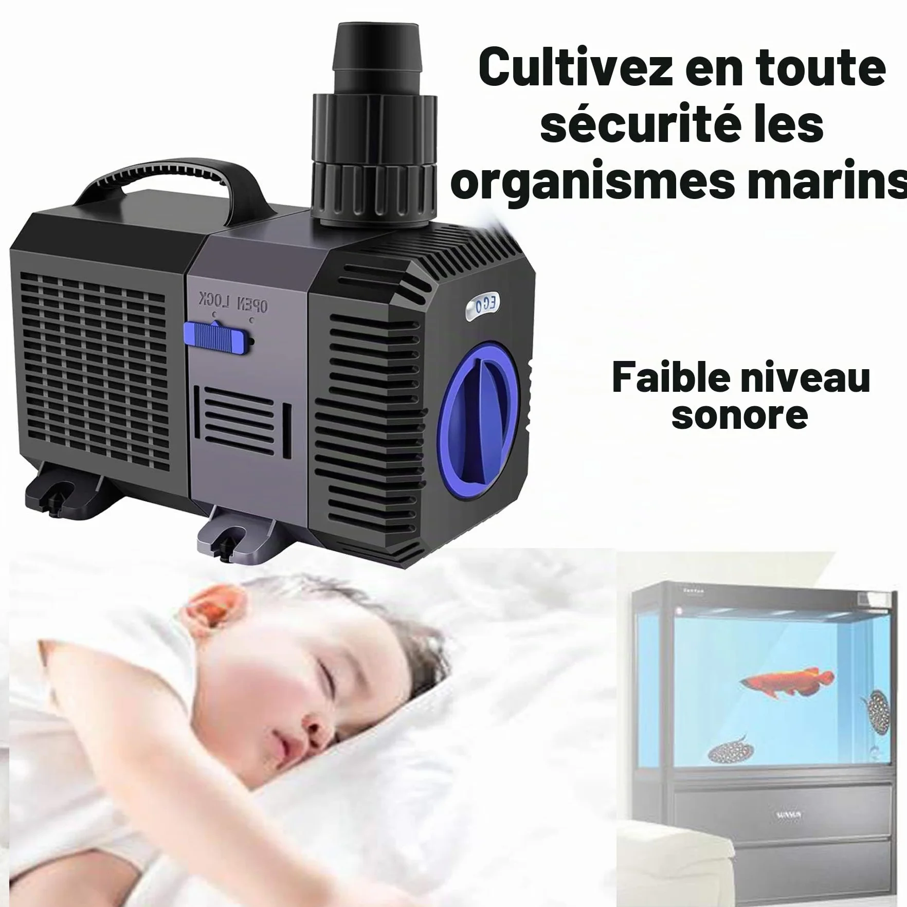 Pompe Eco Bassin Pompe à Eau 3600l/h 20W