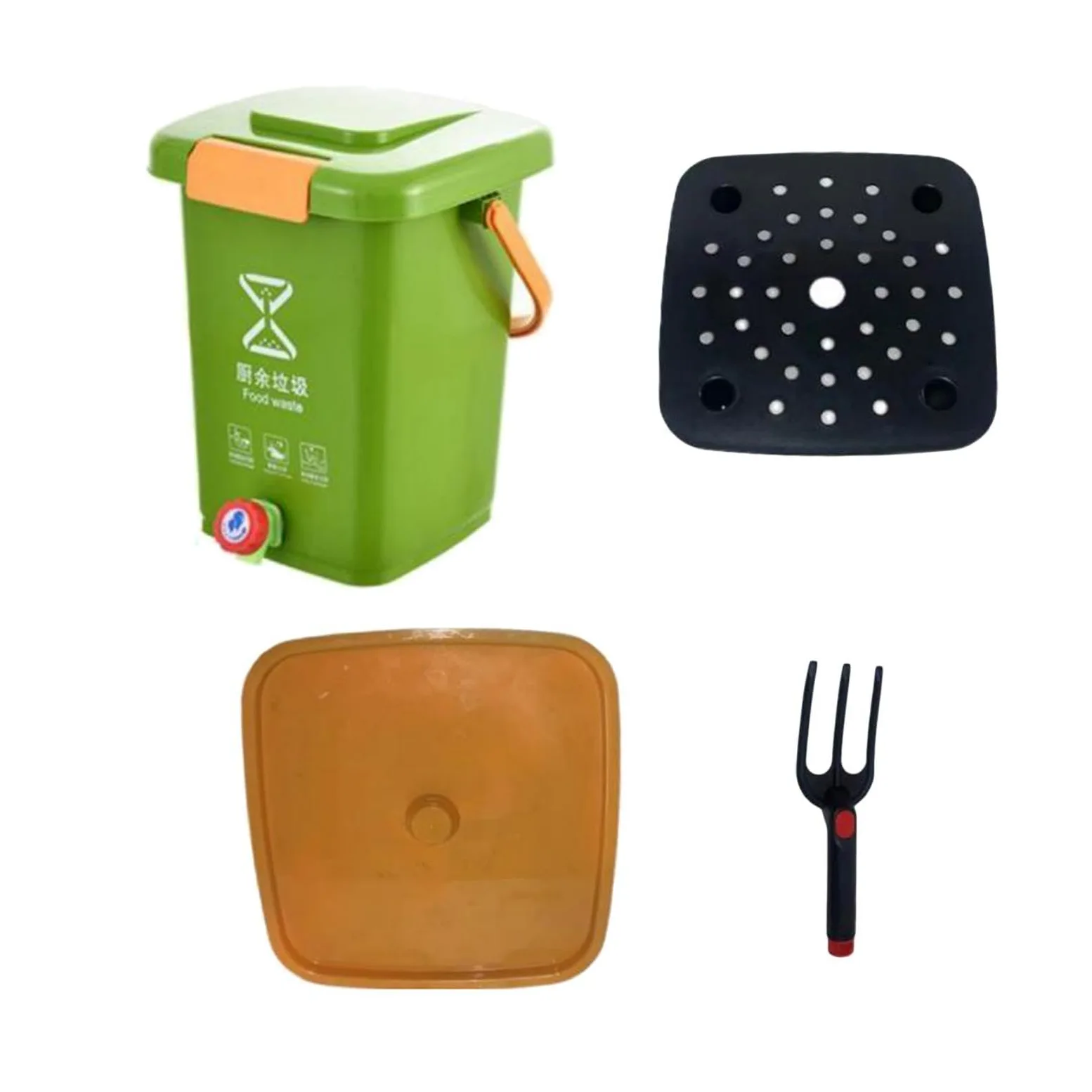 Seau Compost Cuisine Seau Compostage Cuisine Poubelle Recyclage Bac Déchets Intérieur Poignée Renforcée Multifonction Hermétique Adapté à La Collecte, m