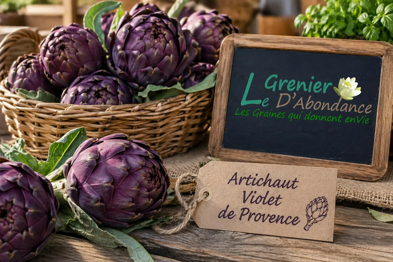 Le Grenier d'Abondance ARTICHAUT Violet de Provence Cynara scolymus 10 graines