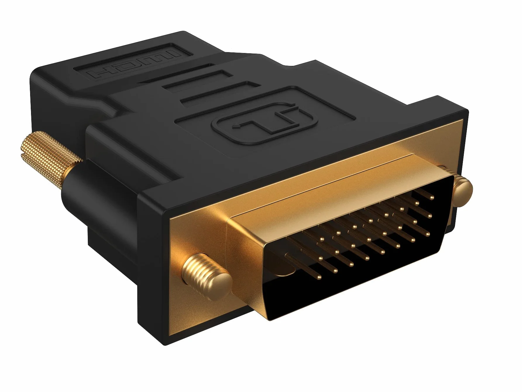 ICY BOX Adaptateur DVI vers HDMI Femelle vers DVI-D Mâle 4K 60Hz Bidirectionnel IB-AC552