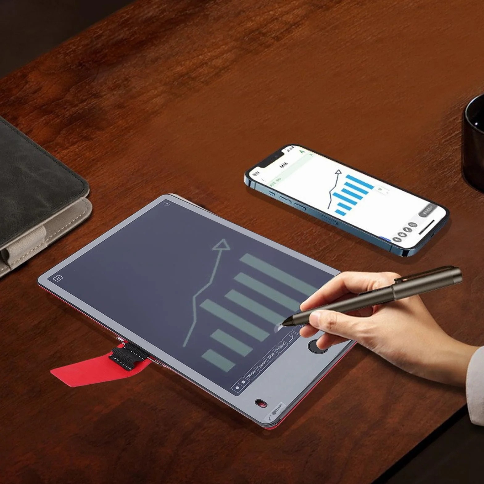 Dpofirs Carnet Numérique avec Stylo Intelligent, Synchronisation en Temps Réel, Bloc-Notes Électronique