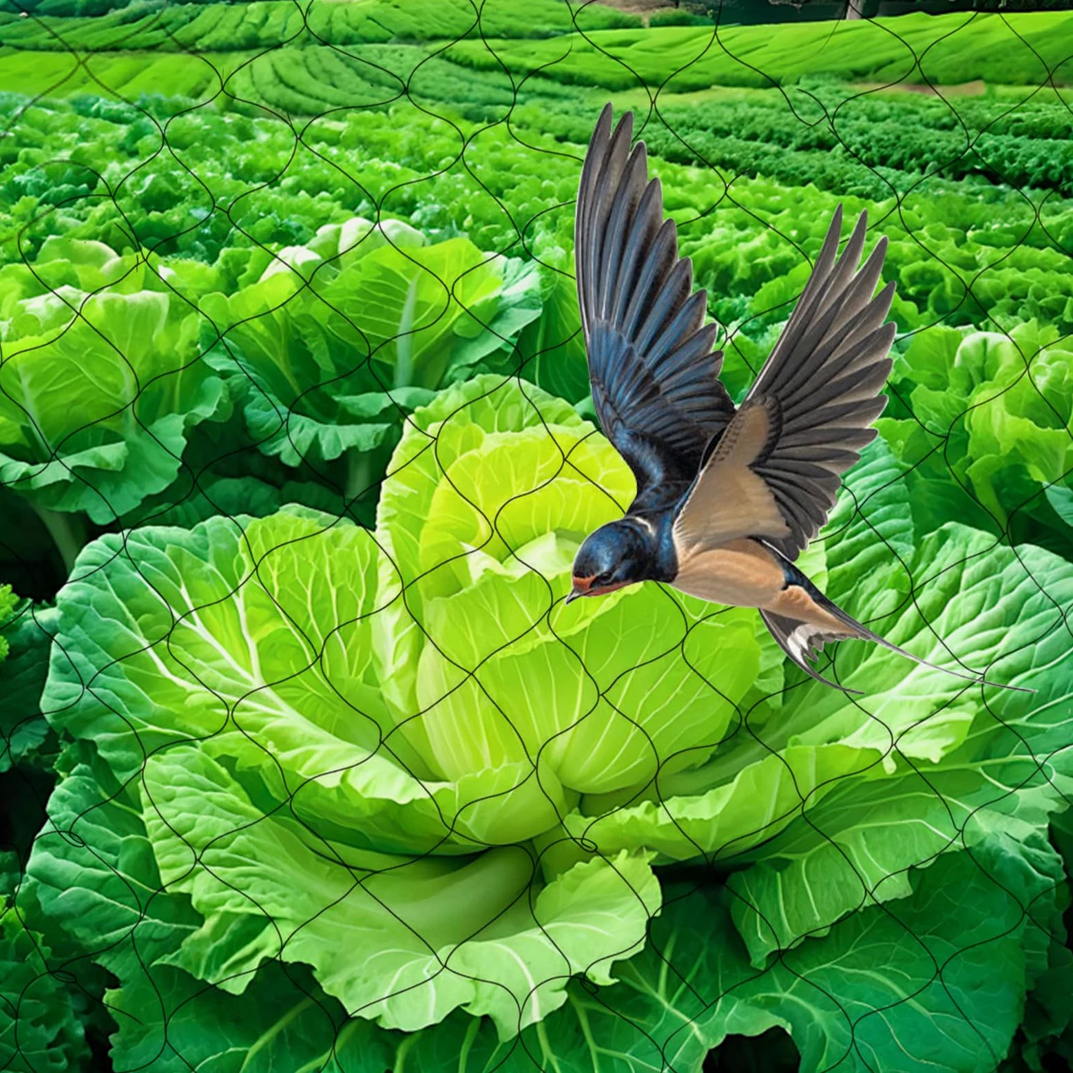 Filet de Protection Anti-Oiseaux 30×15 m Noir en Polyéthylène Résistant pour Jardin Verger Potager Étang Poulailler Anti-Cerf Volaille Filet à Mailles Fines