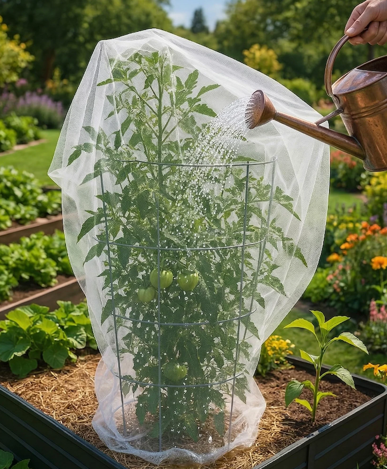 Filet pour Arbre Fruitier 140x180 CM, Paquet de 4 - Protection Potager | Filet Anti-Oiseaux Blanc, Maille Fine, Fraise, Légumes & Insectes