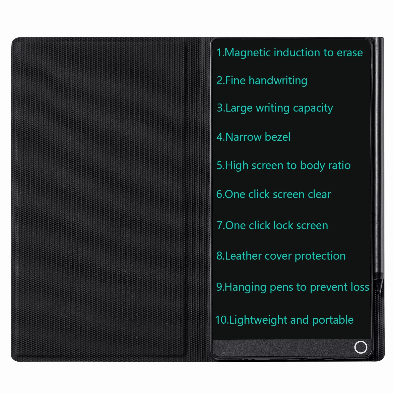 Czemo Tableau d'écriture LCD 6,5 pouces avec étui de protection réutilisable pour adulte