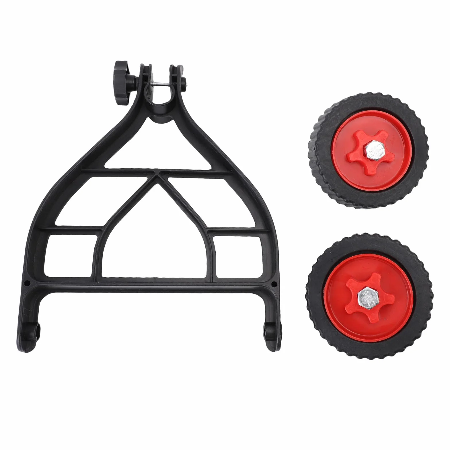 Roue de Support Réglable pour Tondeuse, Métal Plastique, Cadre Triangulaire