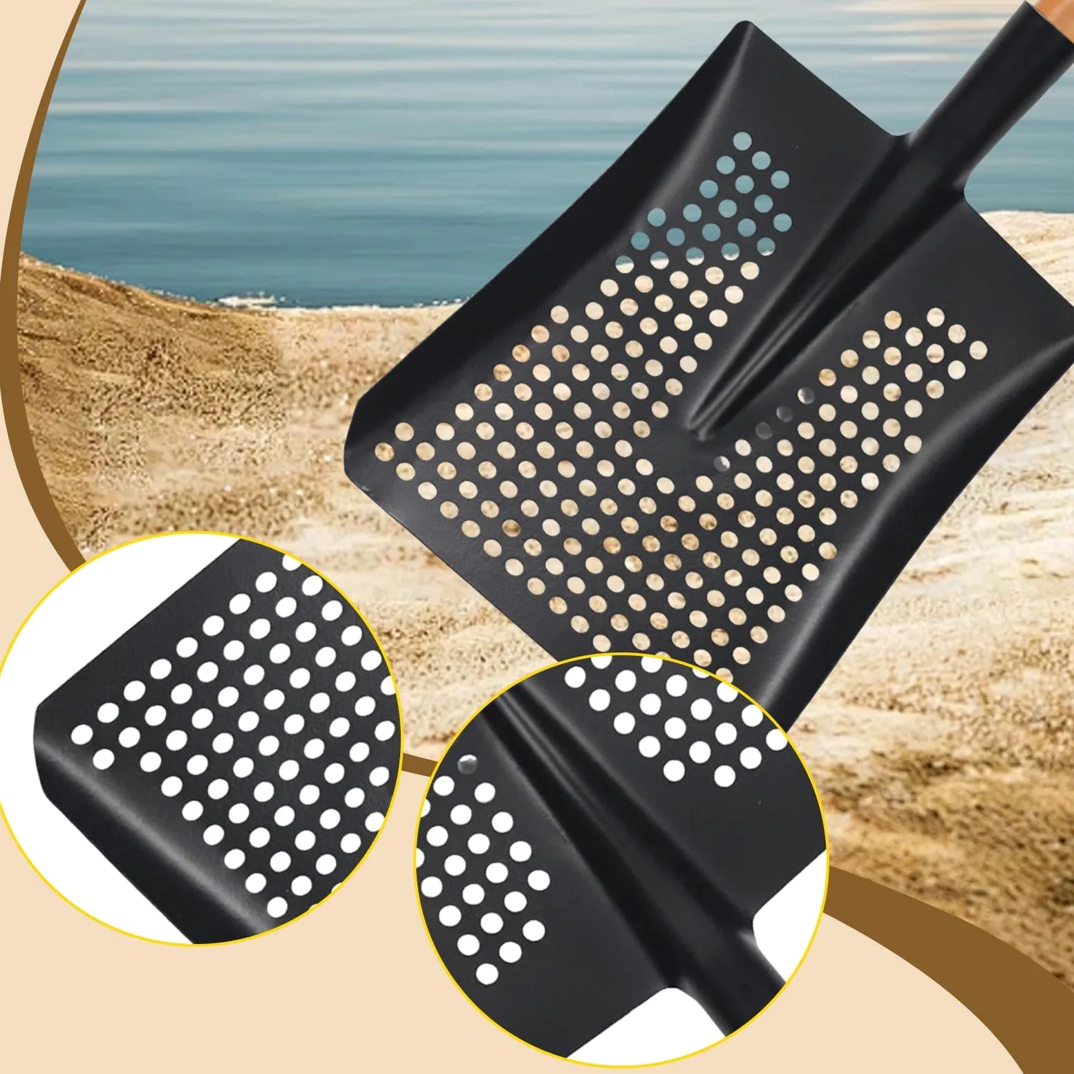 Tête de Pelle de Tamisage, Pelle à Boue, Pièce de Pelle, Tête de Tamisage de Sable