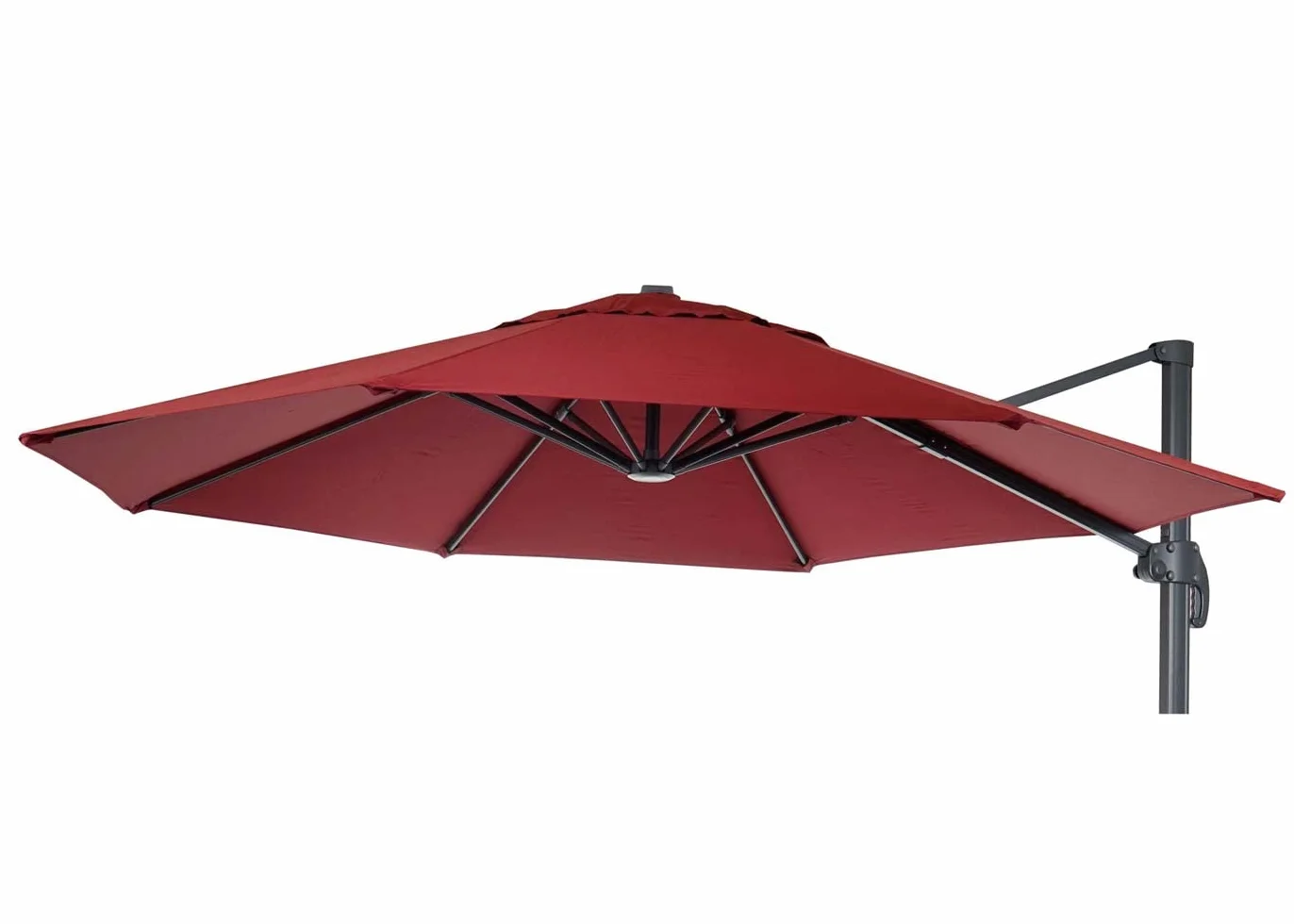 Mendler Toile de Parasol HWC-A96 8 Baleines Ø3,5m 220g/m² Polyester Bordeaux