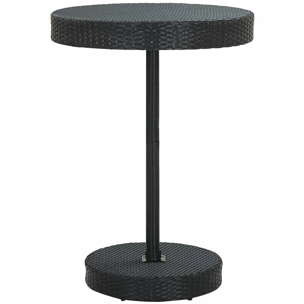 Tomostar Table de Bar Haute Extérieur Noir 75,5x106 cm Résine tressée
