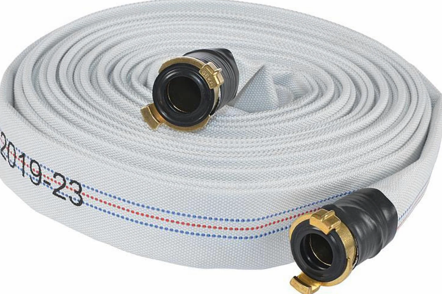 Tuyau flexible avec GEKA accouplement rapide, 15m-rouleau fil de polyster, 11/4"