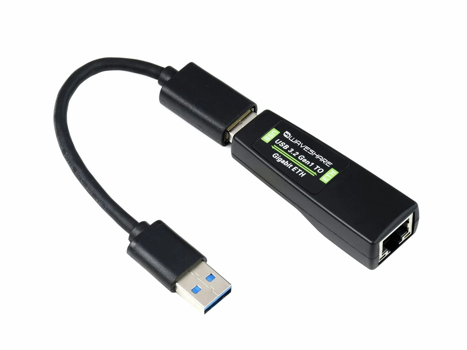 Waveshare USB 3.2 Gen1 to Gigabit Ethernet Converter Driver-Free Plug and Play
