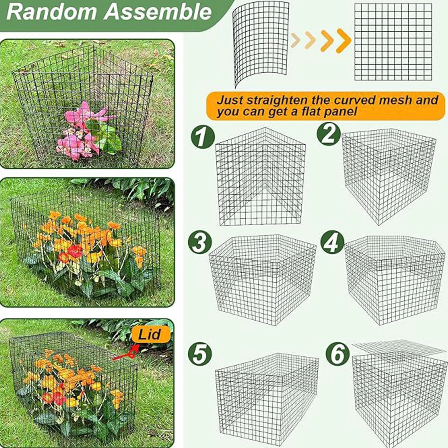 Protecteur de Plantes Inox 30,5 cm Cage de Protection pour Jardin