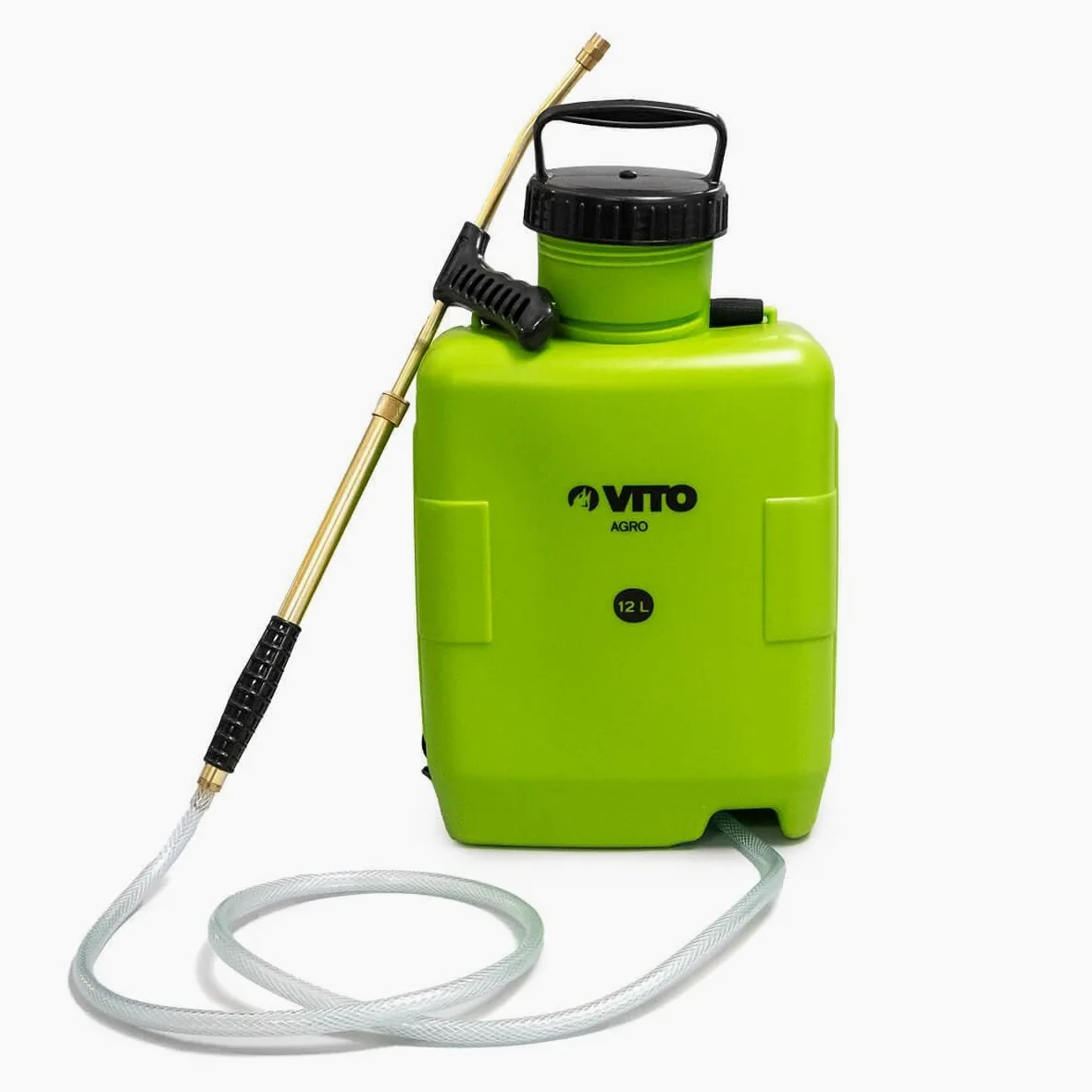 VITO Powverizer 12 L Lanza Extendable Metal Titre correct : VITO - Pulvérisateur à dos 12L lance en laiton pour produits agressifs et corrosifs jardin toitures