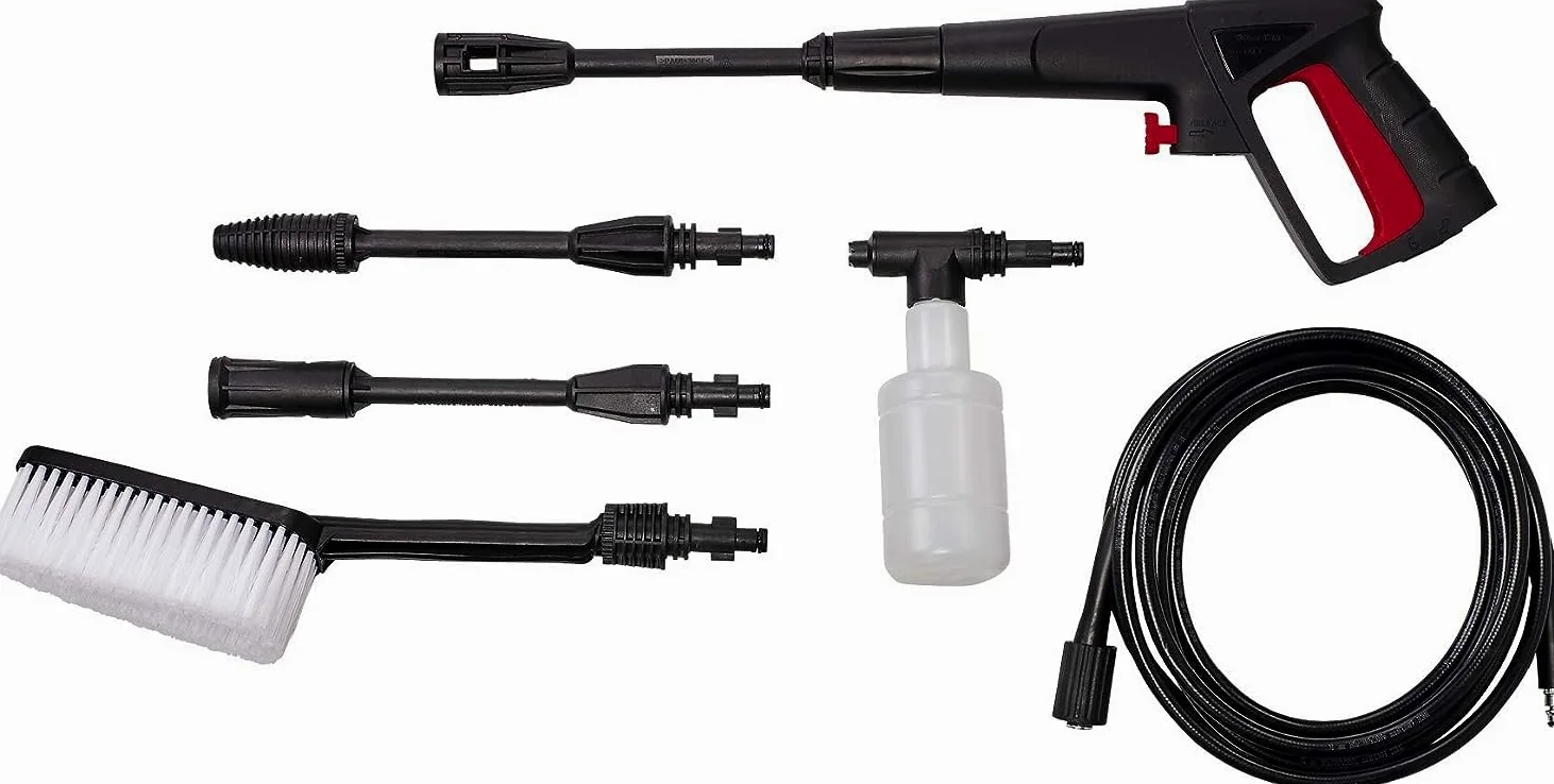Einhell Nettoyeur Haute Pression TC-HP 130 | 1500 W | 130 bar | système Quick-Couple | flexible HP | pistolet | lance | diverses buses | brosse