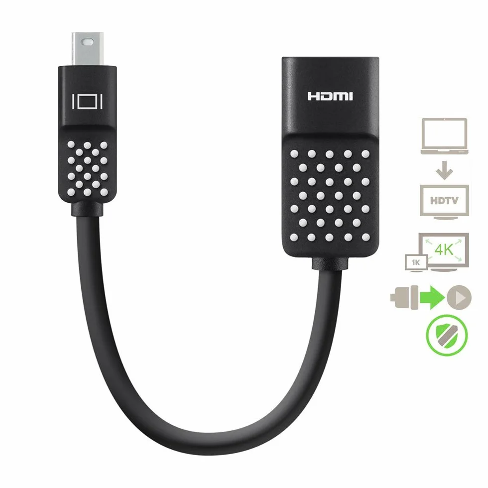 Belkin Mini DisplayPort to HDMI Adapter 4K Black