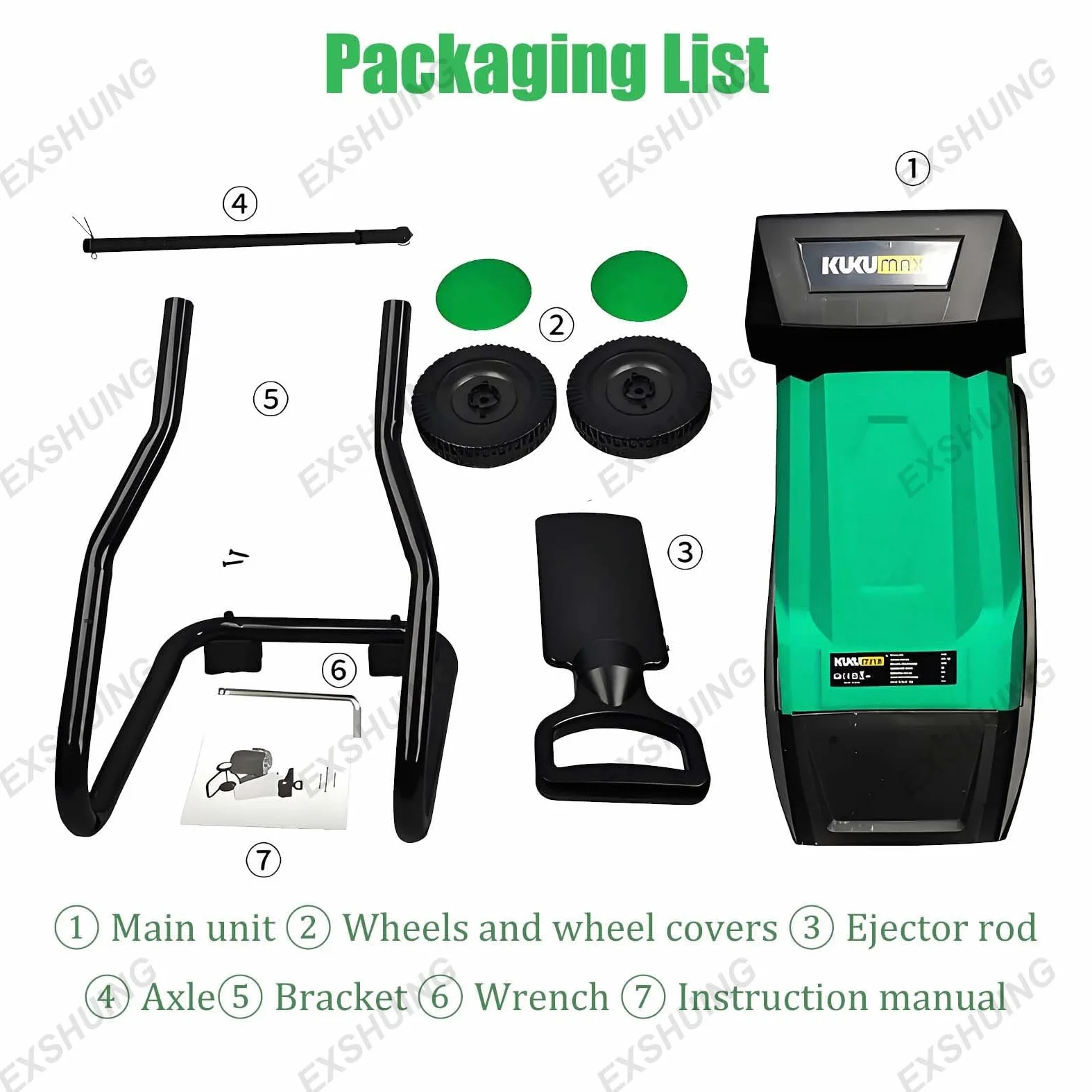 Déchiqueteuse De Jardin 2400W Avec Sac 50L, Broyeur Silencieux Pour Branches 40mm Et Feuilles, Broyeur Avec Roues Pour Déchets Verts, Idéal Pour Nettoyage, Compost Et Entretien
