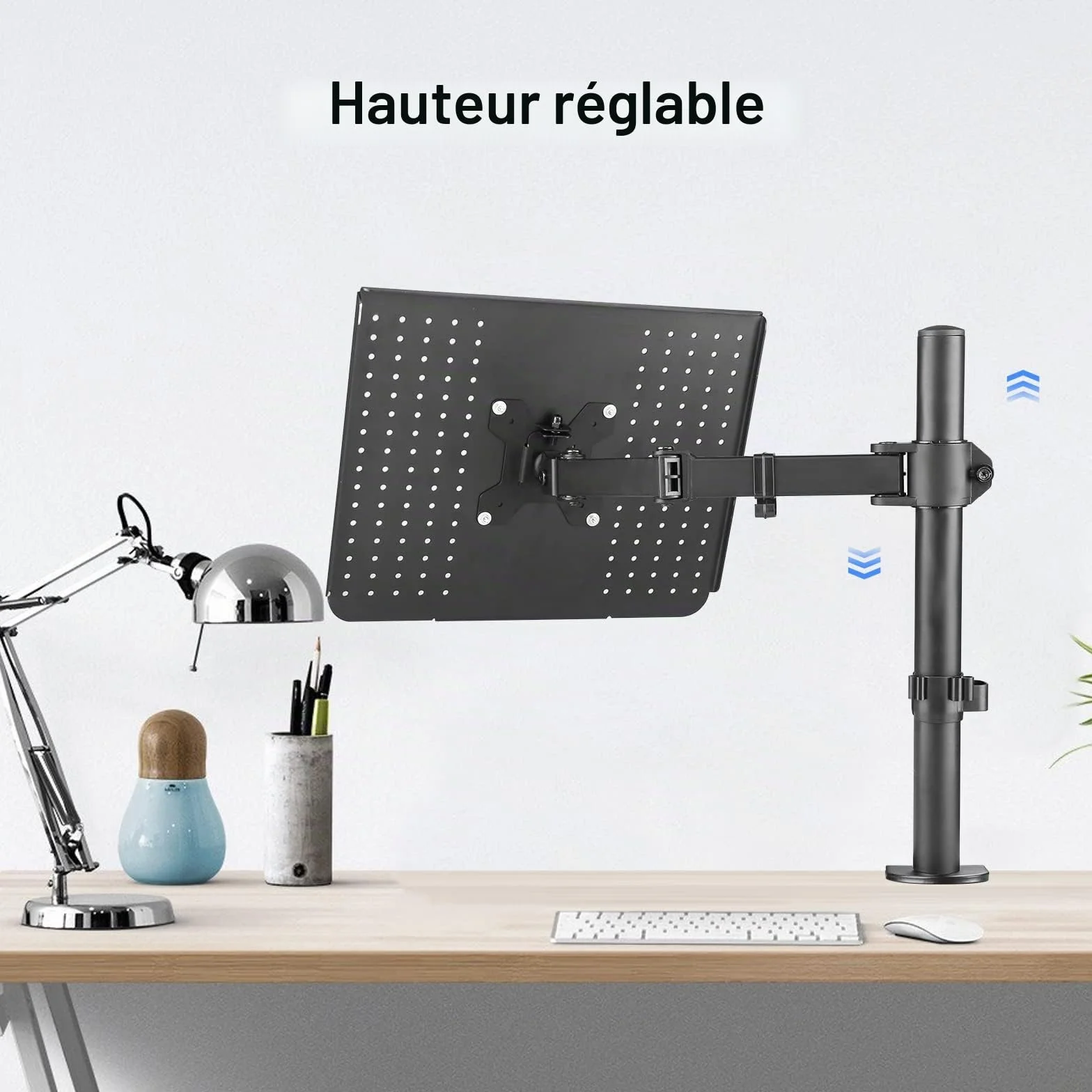 Suptek Support Ecran PC Bras pour Écran LCD LED 13-27 Pouces Ordinateur Portable 17 Pouces 360° Rotation