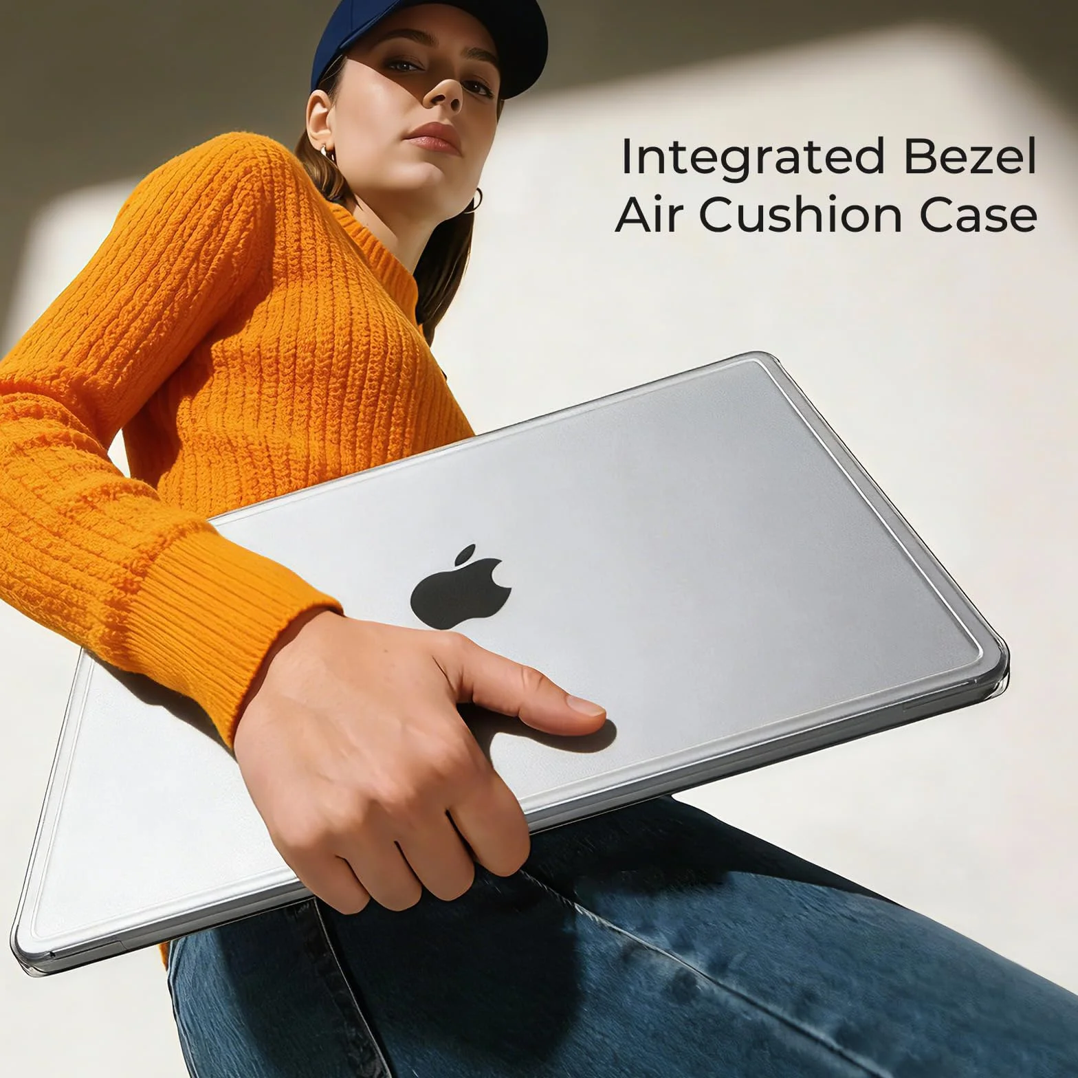 EooCoo Coque Macbook Air 13 Pouces M5 M4 M3 M2 2026 2025 2024 2022 Étui Rigide Clair Bords Anti-Fissures