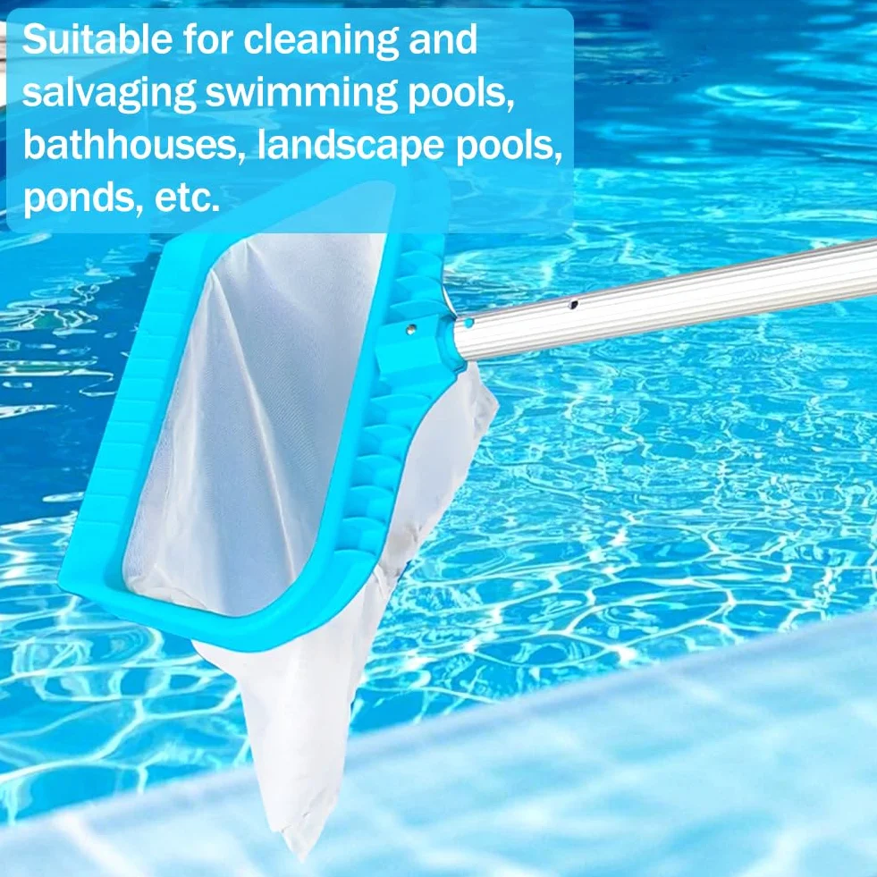Épuisette de Piscine, Filet de Nettoyage, Écumoire pour Piscine Étang Spa, Accessoire Piscine (Vert)
