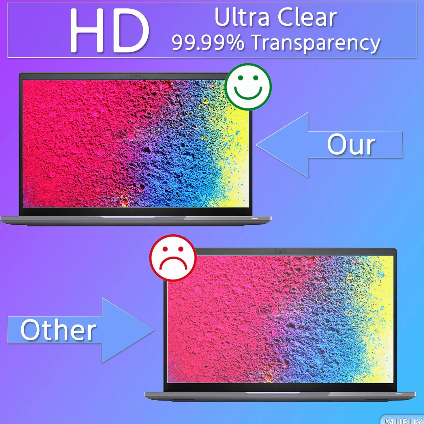 Lot de 2 films protecteurs d'écran en verre trempé pour Lenovo Yoga 7i 14 pouces, dureté 9H