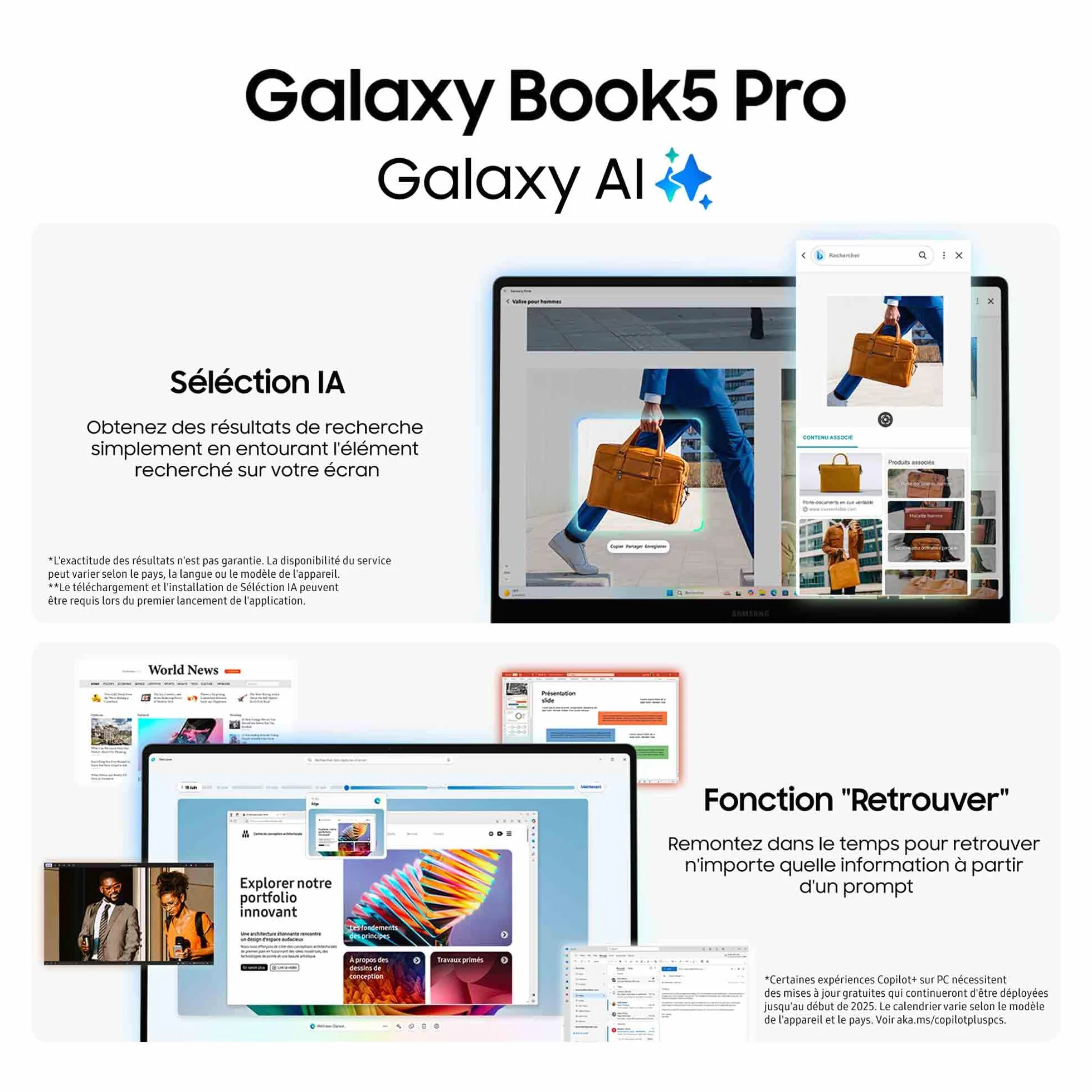 Samsung Galaxy Book5 Pro 16" Ordinateur Portable Intel Core Ultra 7 16 Go RAM 1To Clavier AZERTY FR Anthracite