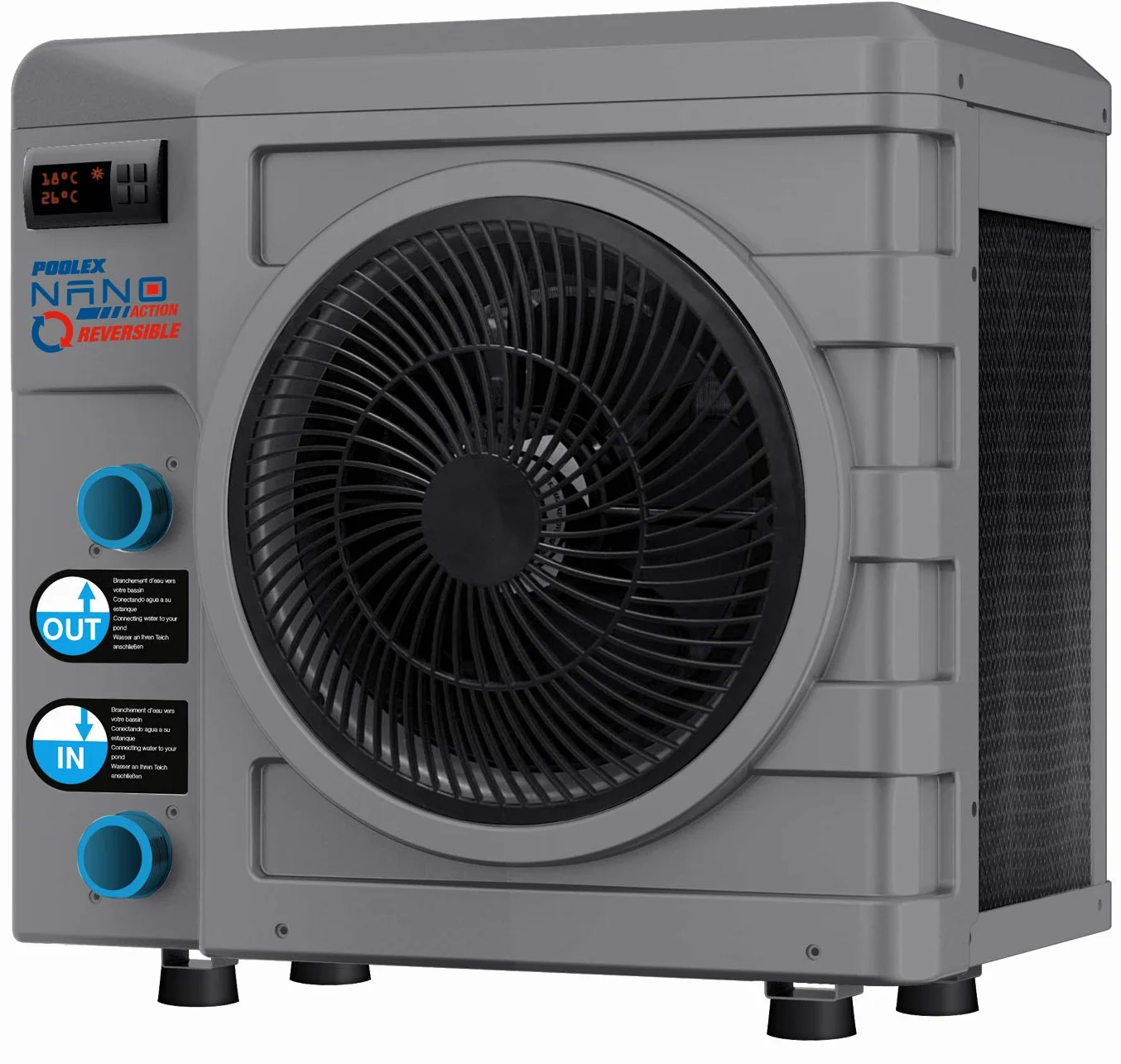 Pompe à chaleur réversible Poolex Nano Action 3W pour petits bassins
