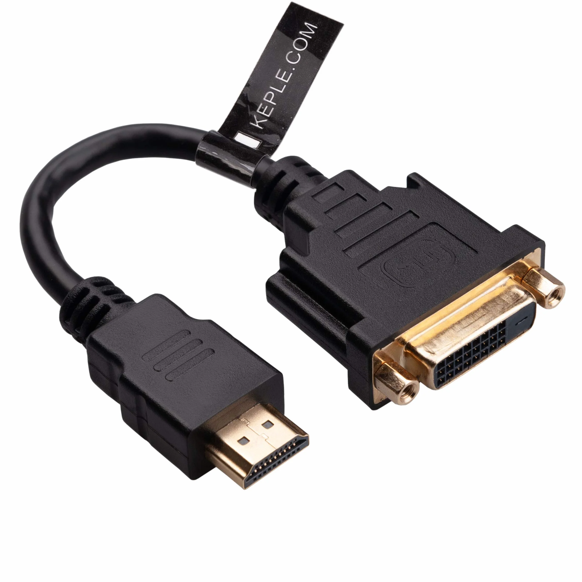 Keple Adaptateur HDMI Mâle vers DVI-D Femelle 24+1 Connecteur Plaqué Or 1080P Full HD 15cm
