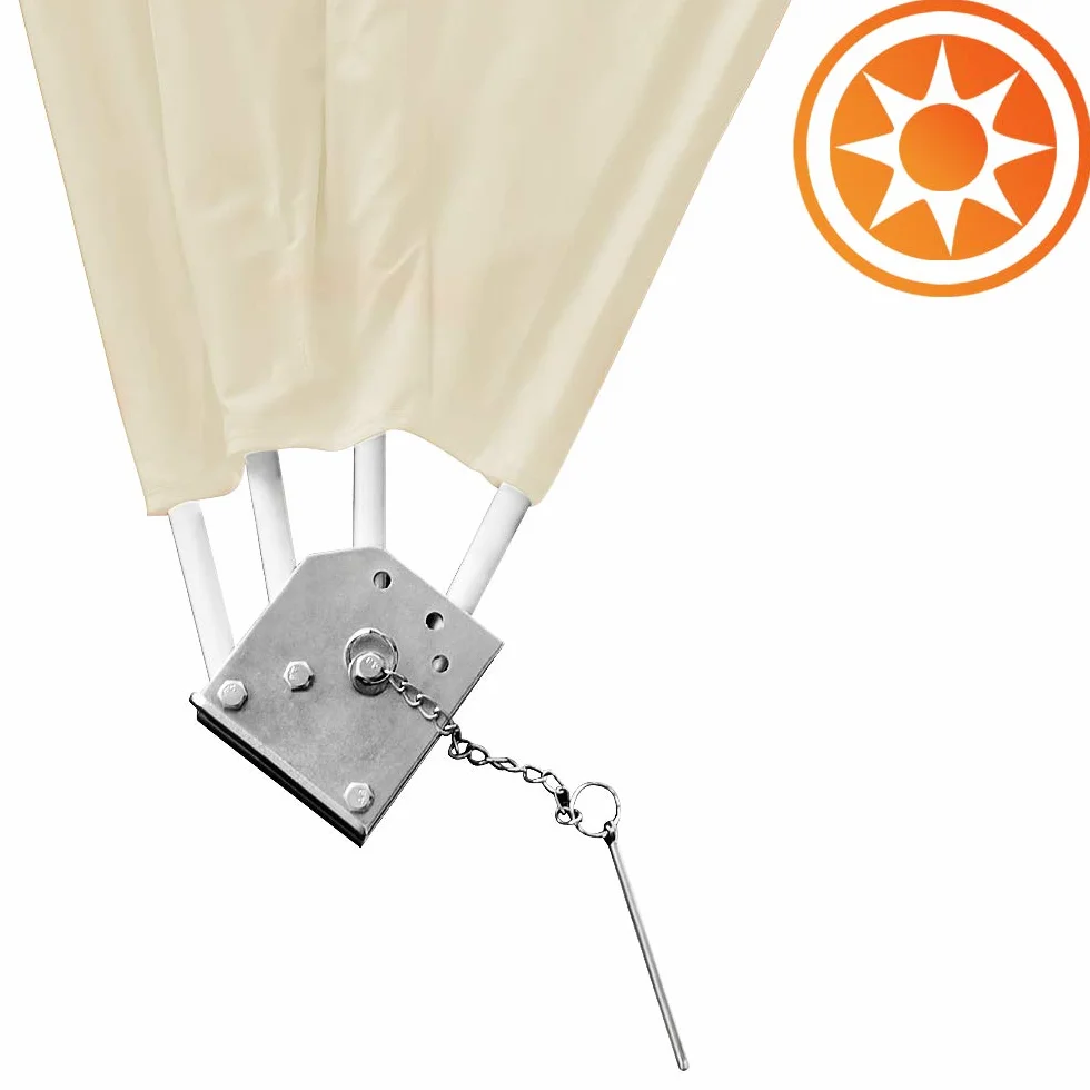 Deuba Brise Vue rétractable Occultant 140x140cm Beige Fixation Murale Paravent Balcon Toile Hydrofuge